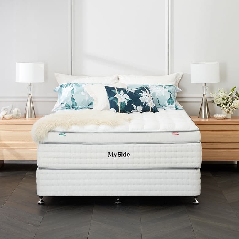 Lifestyle image of the  Myside Gen 9 Qb Mattress Green/Red from Forty Winks