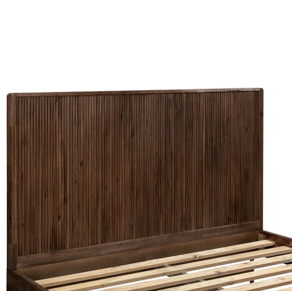 Lifestyle image of the  Razzo Queen Bed Madera Oak from Forty Winks
