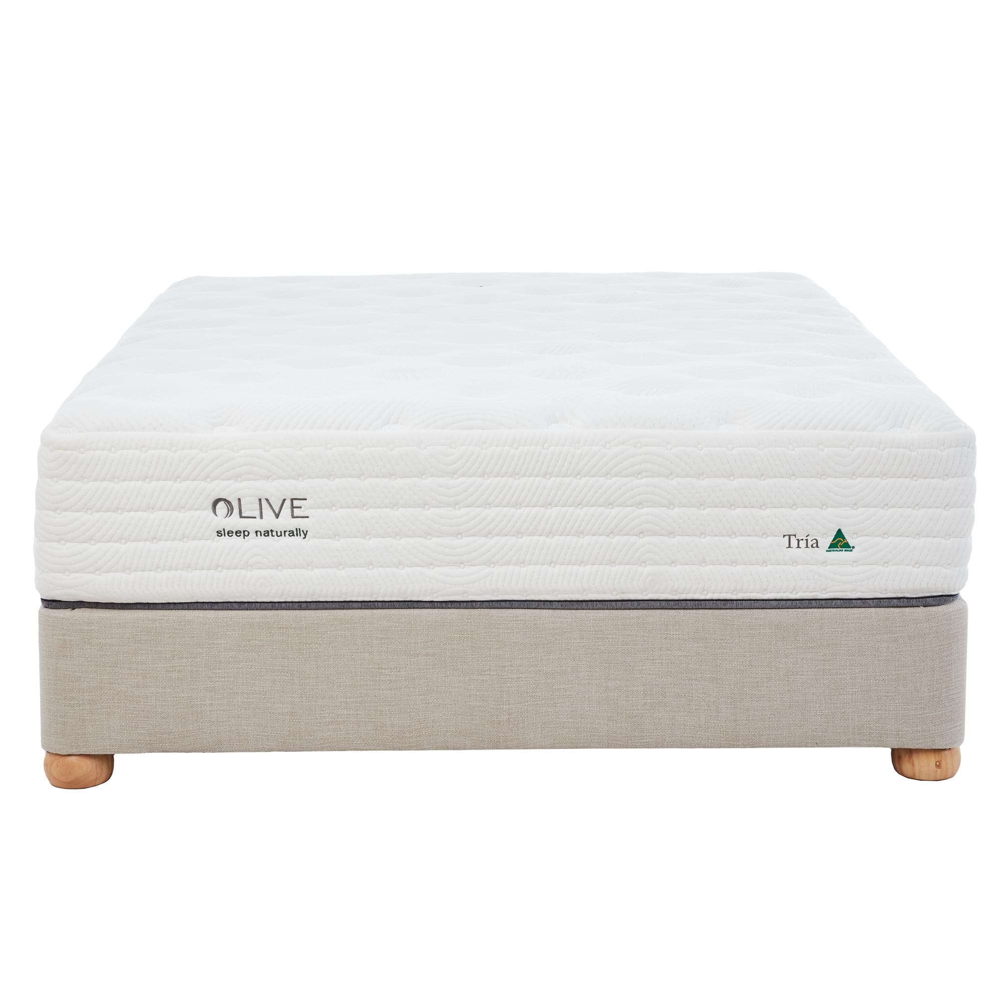 Lifestyle image of the  Olive Tria Qb Mattress from Forty Winks