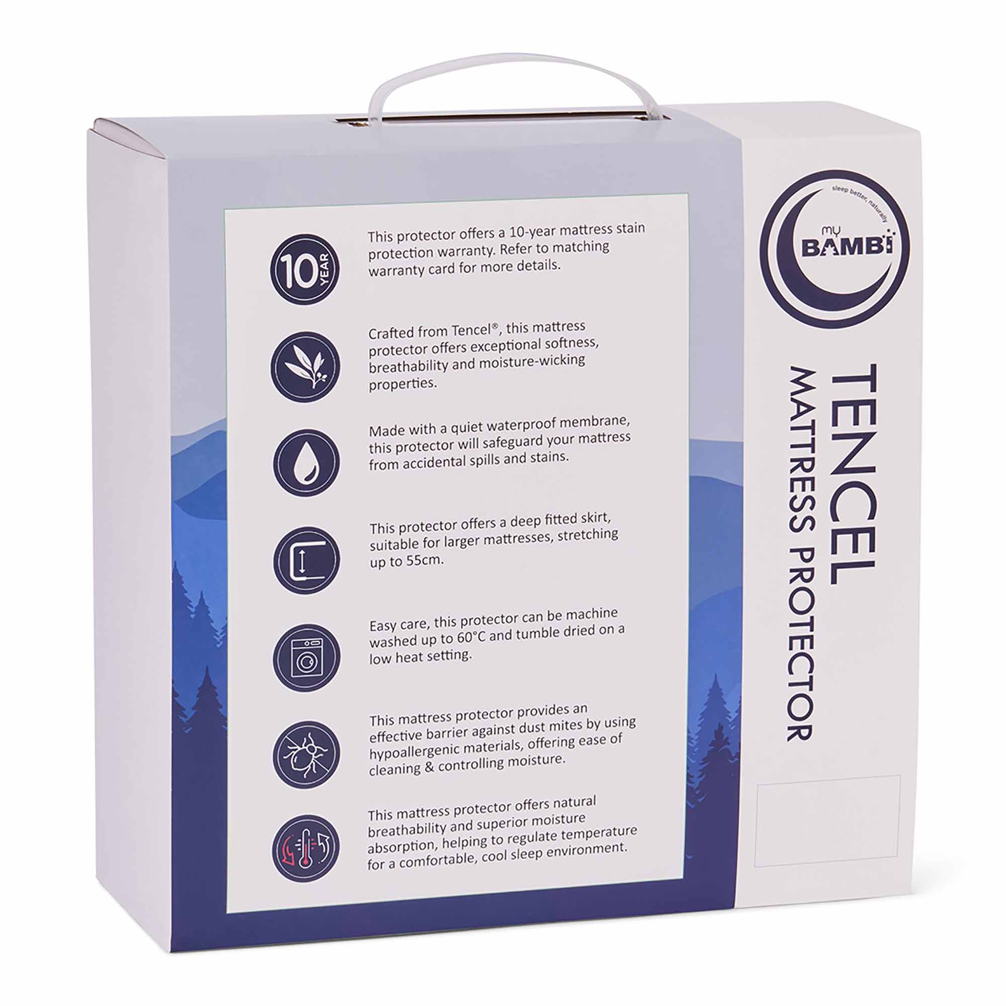 Product image of the  Cool Moon Tencel Mattress Protector Qb from Forty Winks