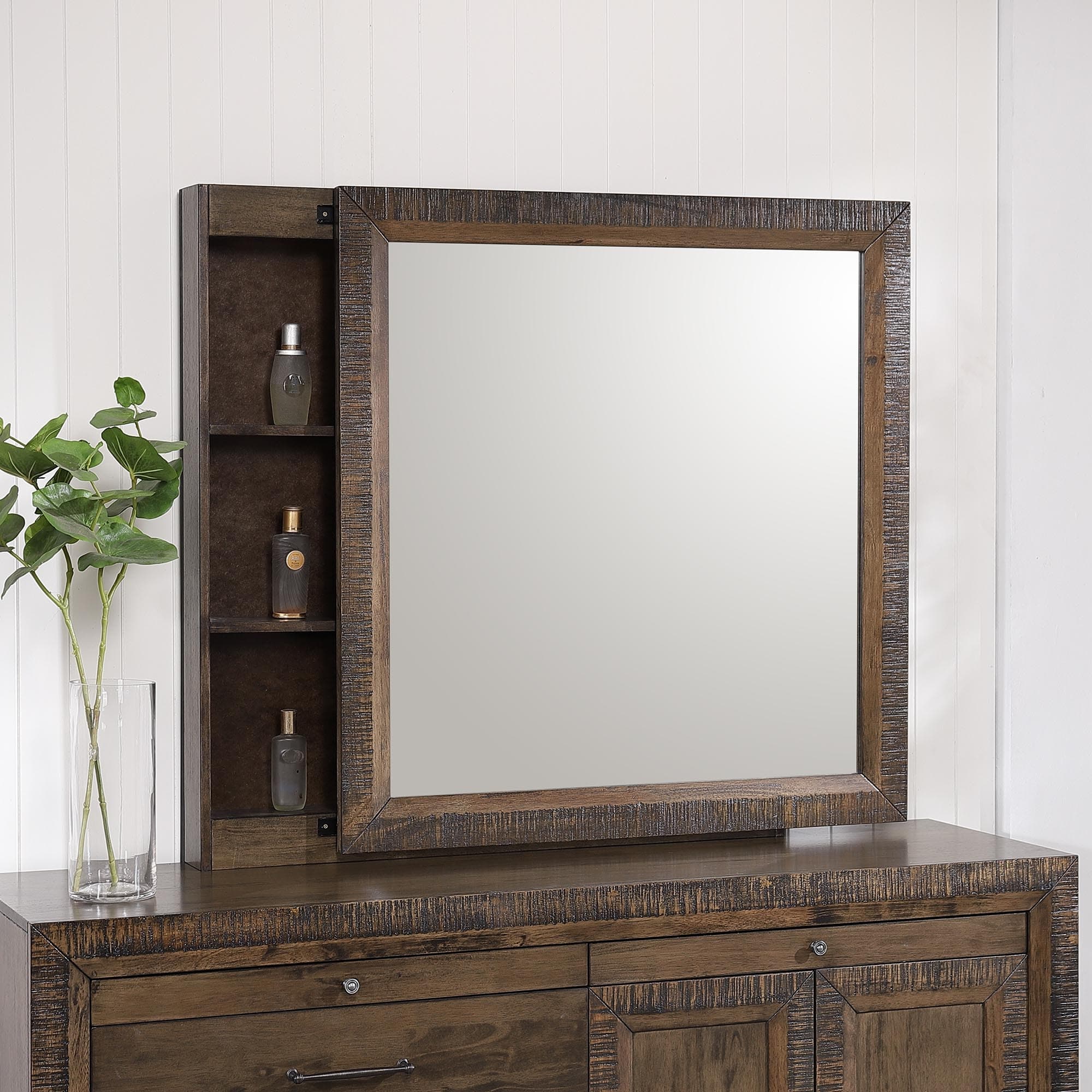 Lifestyle image of the  Bolton Mirror W/Storage from Forty Winks