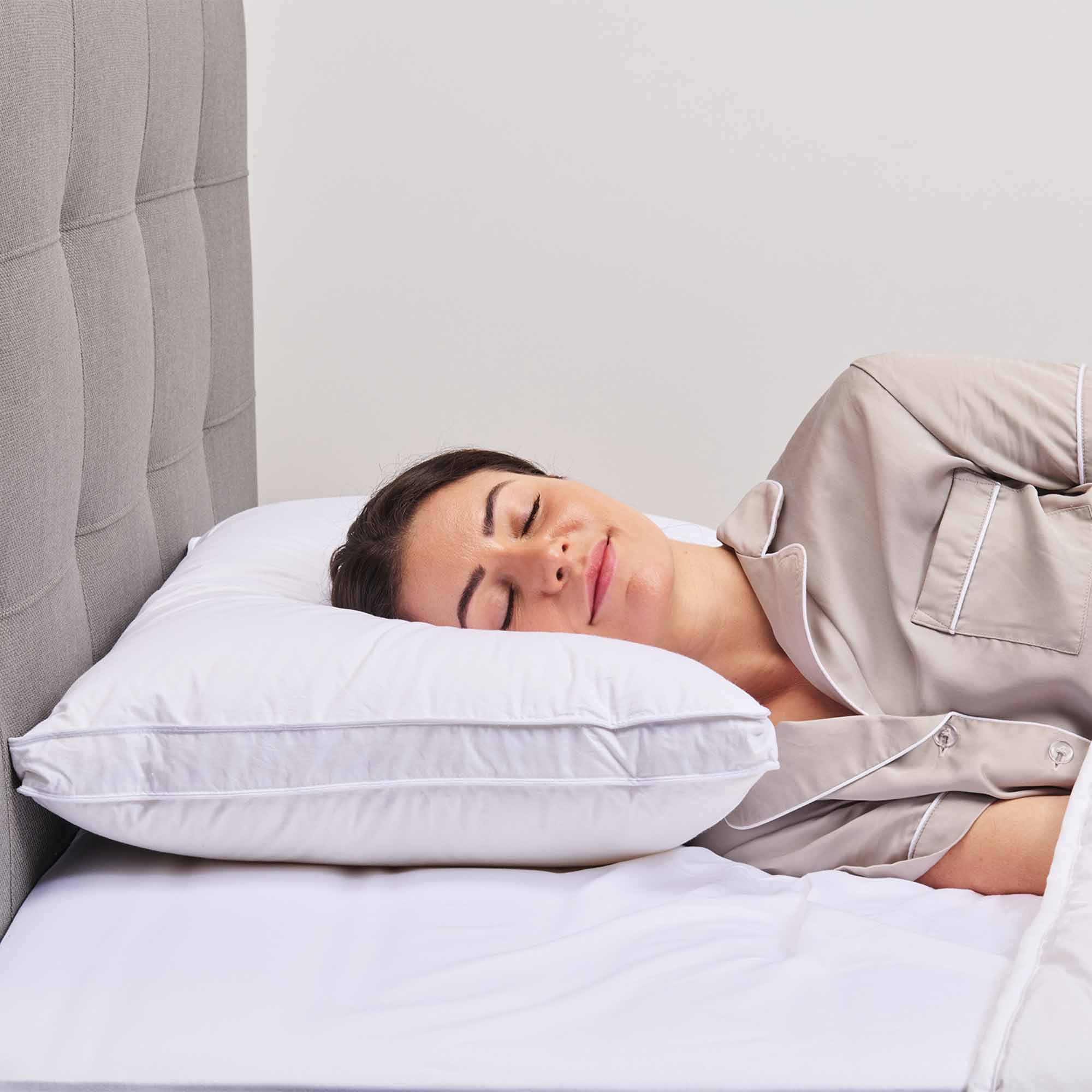 Lifestyle image of the  Goose Down Surround Pillow from Forty Winks