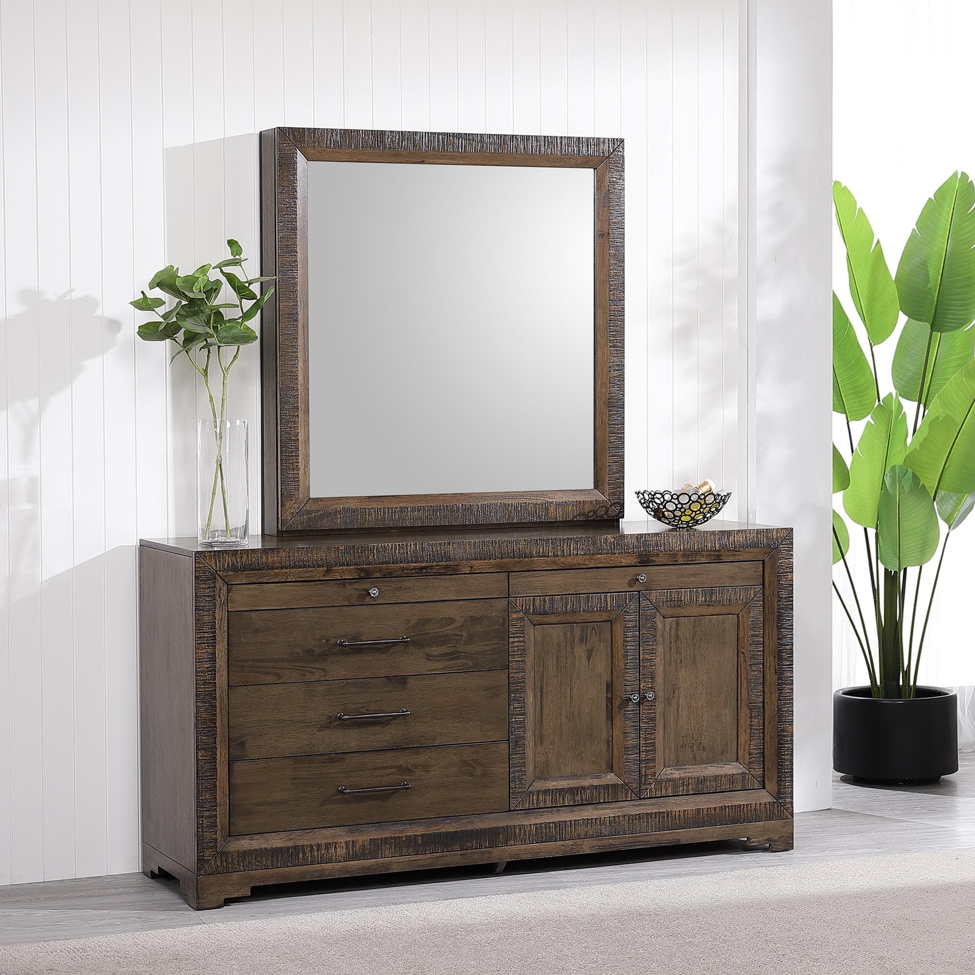 Lifestyle image of the  Bolton Mirror W/Storage from Forty Winks