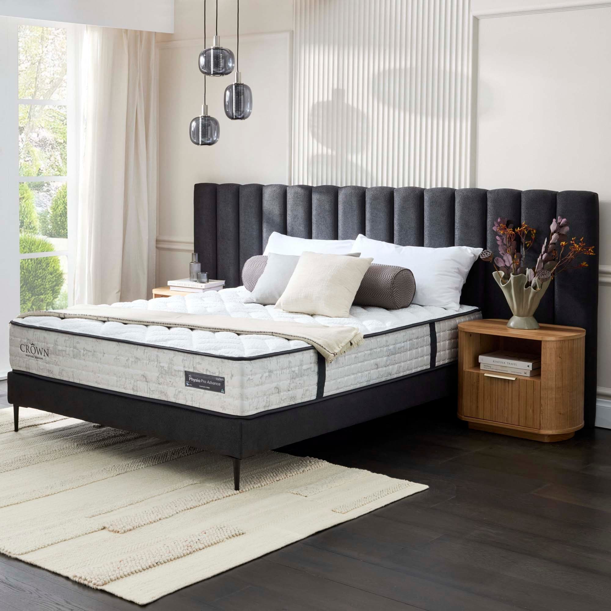 Lifestyle image of the Physio Pro Advance Super Firm Qb Mattress from Forty Winks