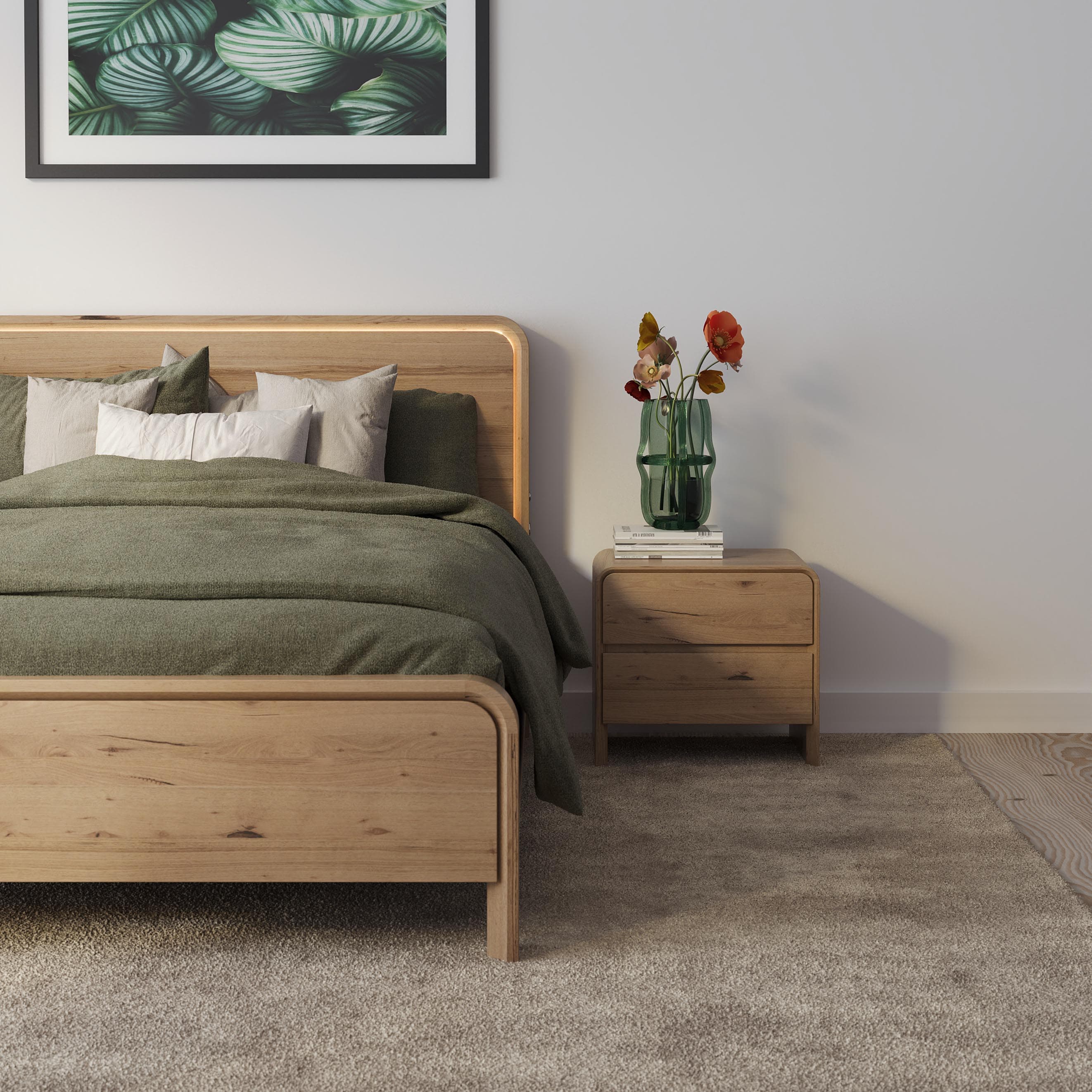 Lifestyle image of the  Lena Qb Bed W/Led Usb from Forty Winks