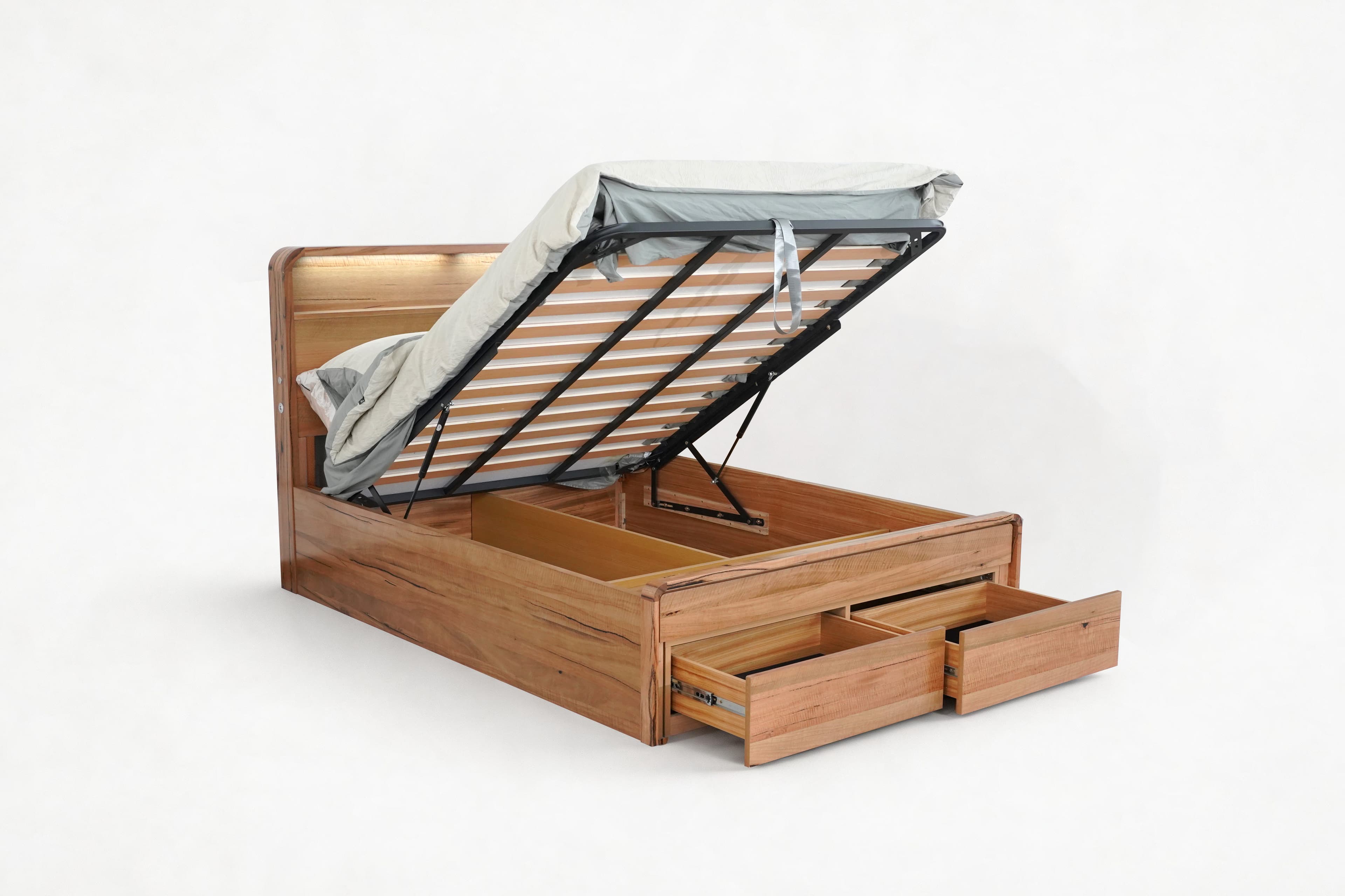 Product image of the  Macquarie Qb Bed W/Gas Lift & Drawers from Forty Winks