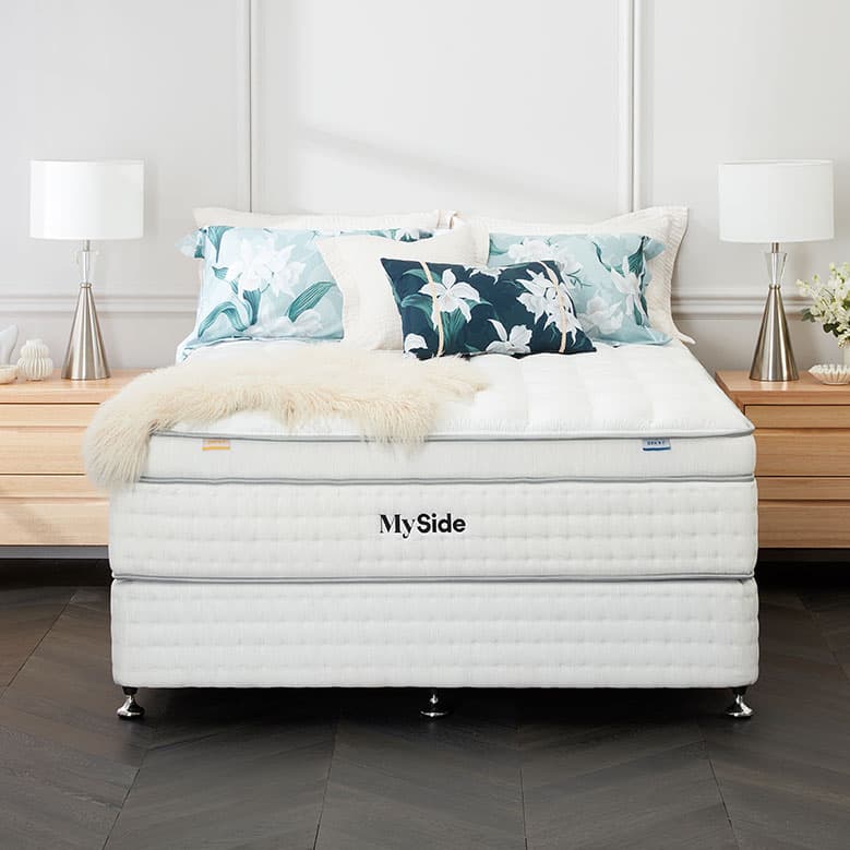 Lifestyle image of the  Myside Gen 9 Qb Mattress Gold/Blue from Forty Winks