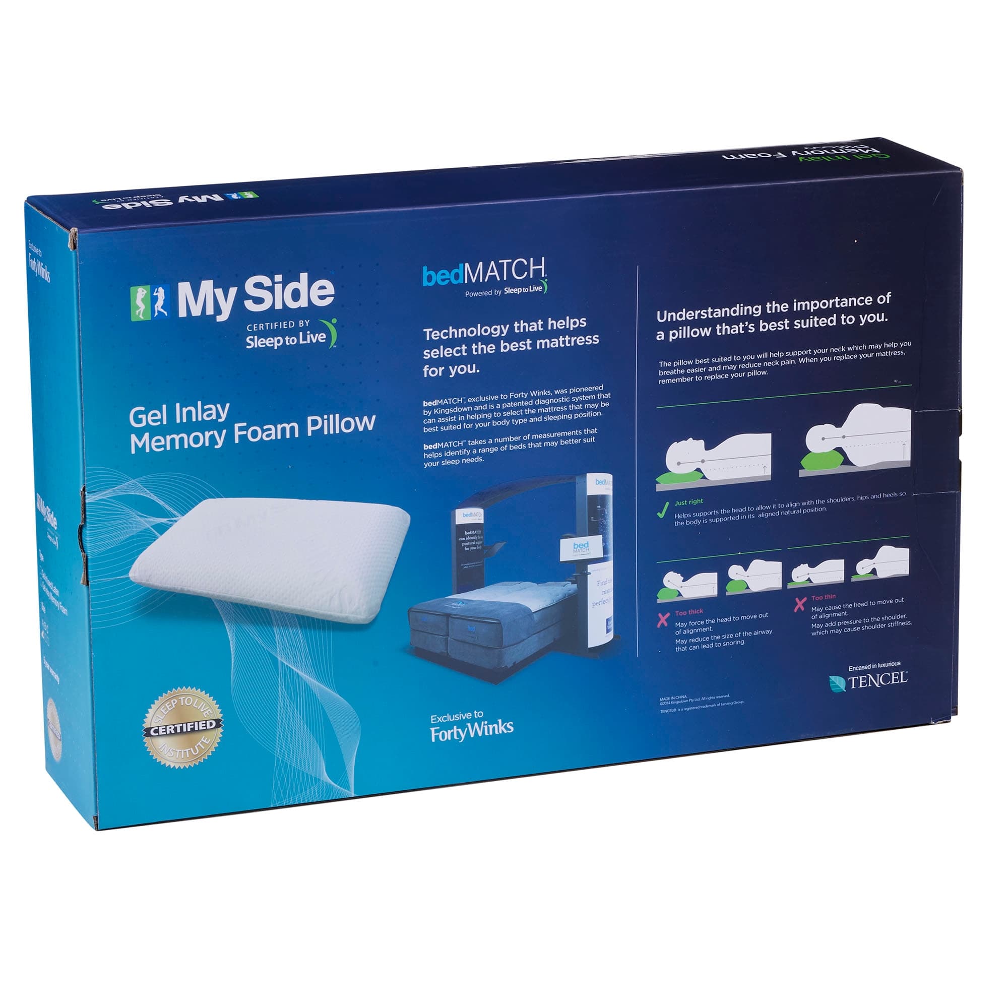 Product image of the  Myside Pillow Memory Foam C from Forty Winks