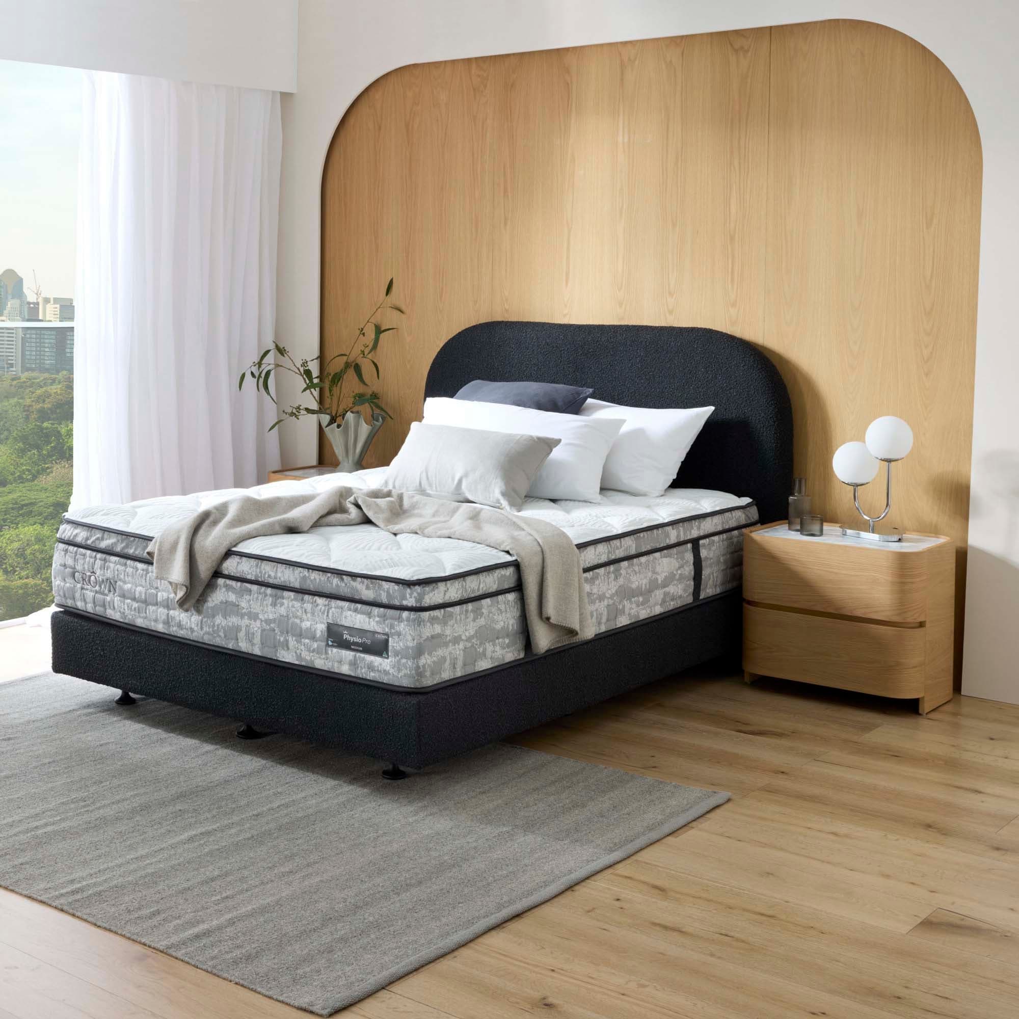 Lifestyle image of the Physio Pro Medium Qb Mattress from Forty Winks
