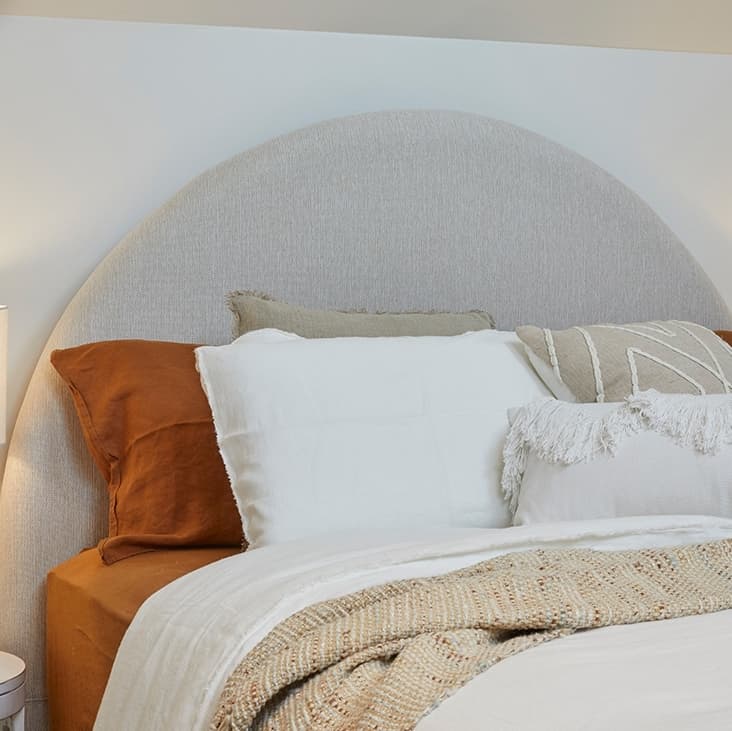 Lifestyle image of the  Crescent Qb Bed Head from Forty Winks