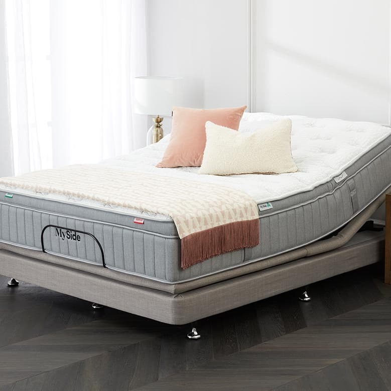 Lifestyle image of the  Myside Gen 3 Qb Mattress Green/Red from Forty Winks