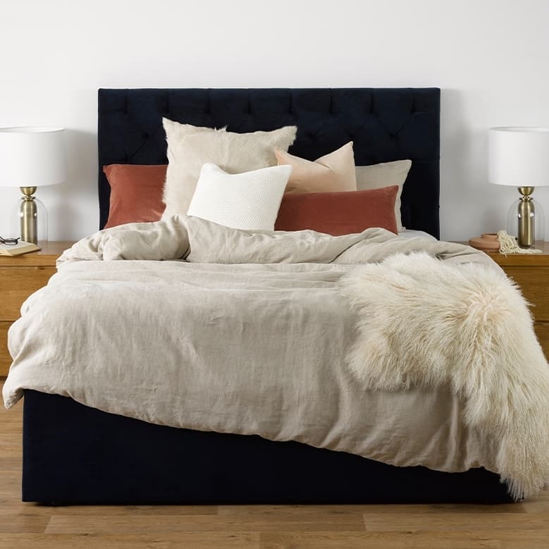 Lifestyle image of the  Waldorf Qb Bed Head from Forty Winks