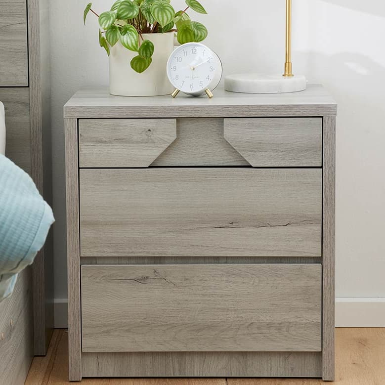 Lifestyle image of the  Sovereign Bedside Table from Forty Winks