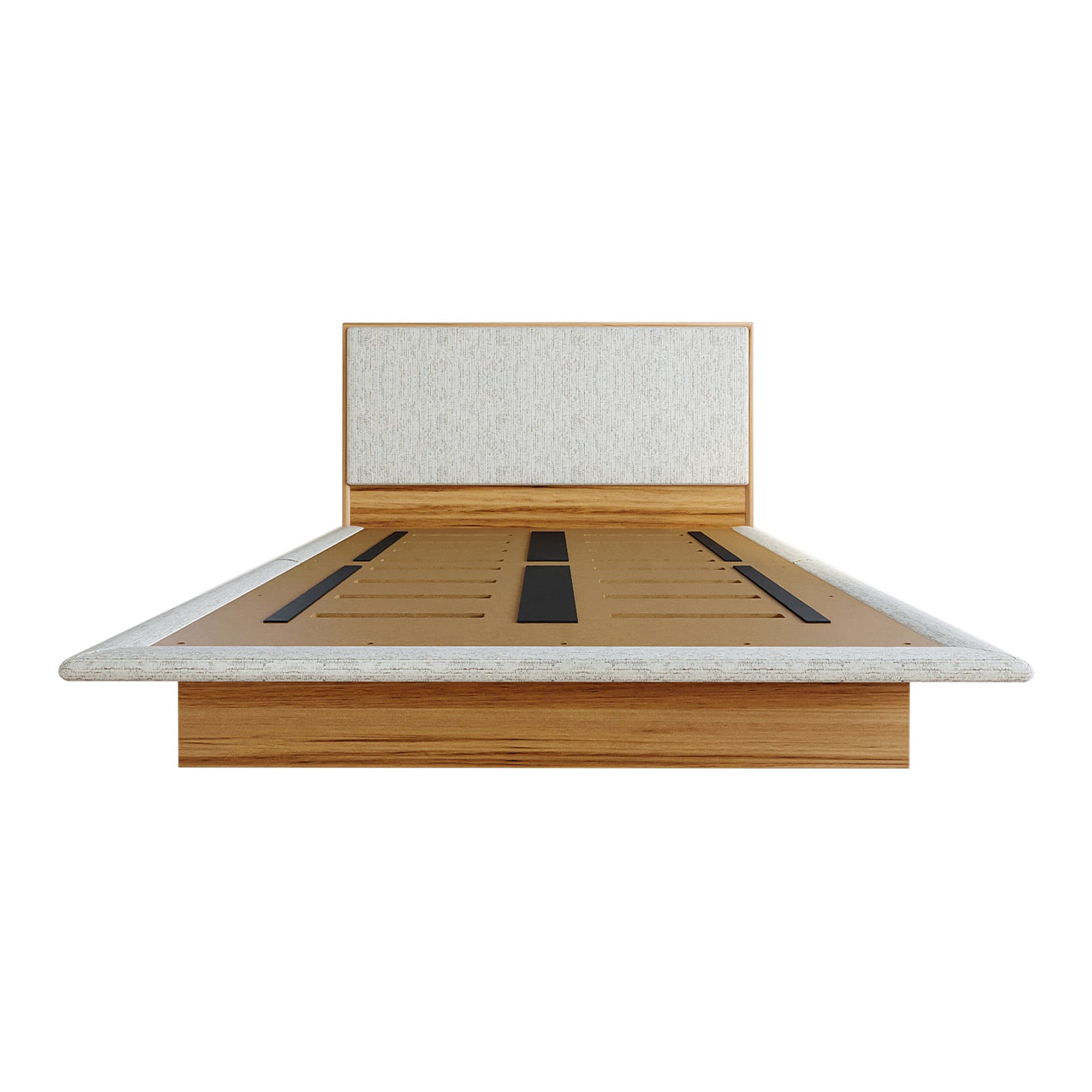 Product image of the  Soho Narrow Qb Bed W/Upholstered Base (Light Ash, Montague Alabaster) from Forty Winks