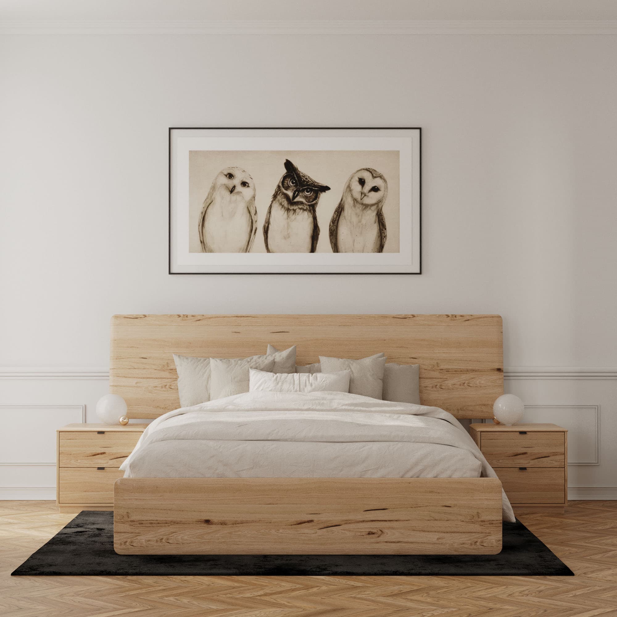 Lifestyle image of the Malibu Bedside Table from Forty Winks