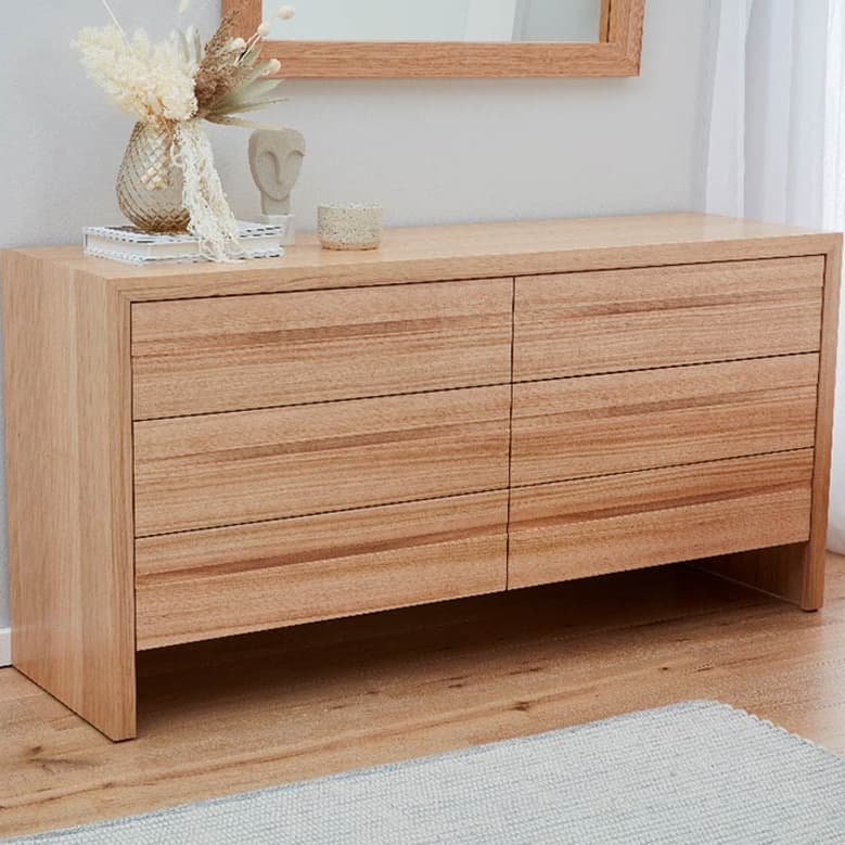 Lifestyle image of the  Rialto Dresser 6Drw (Natural) from Forty Winks