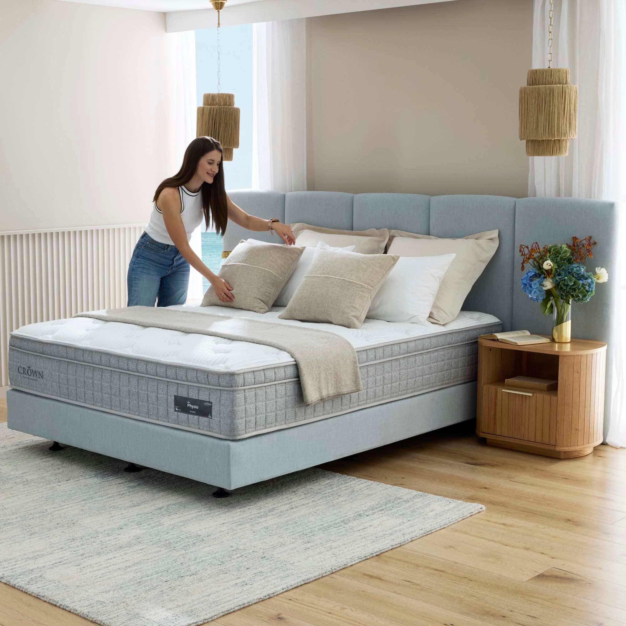 Lifestyle image of the Physio Plush Qb Mattress from Forty Winks