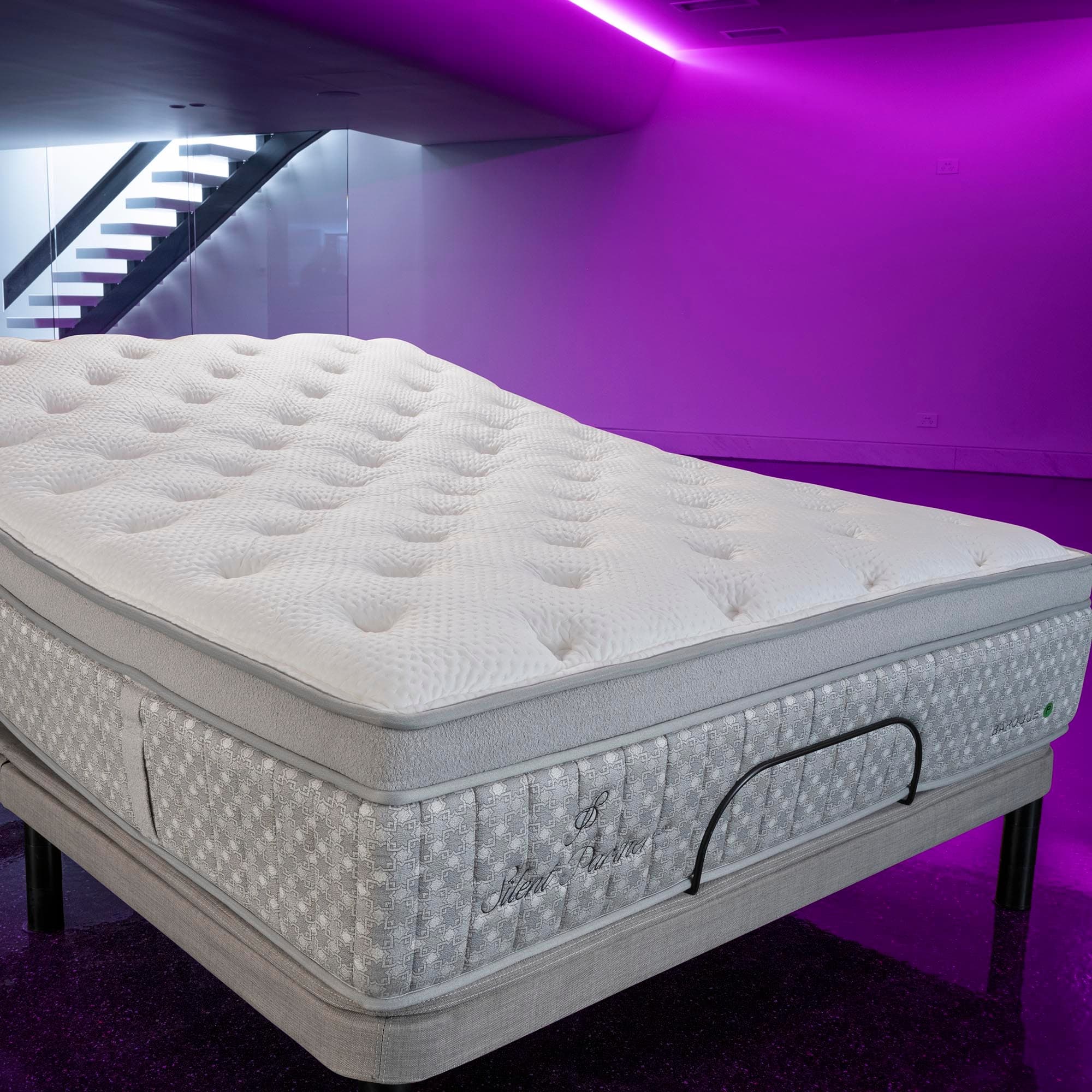 Lifestyle image of the  Baroque Articulated Plush Mattress Qb from Forty Winks