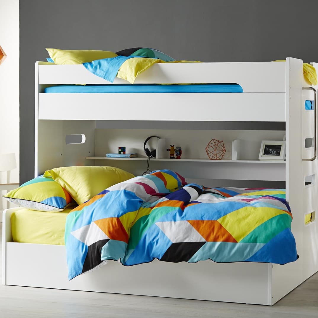 Lifestyle image of the Venus Sb/Db Bunk W/ Gas Lift (White) from Forty Winks