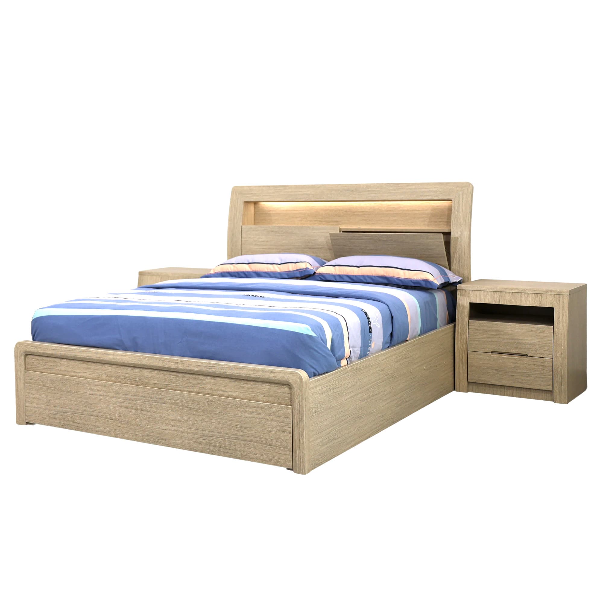 Product image of the  Skyline Qb Bed W/Gas Lift & End Drawer Base from Forty Winks