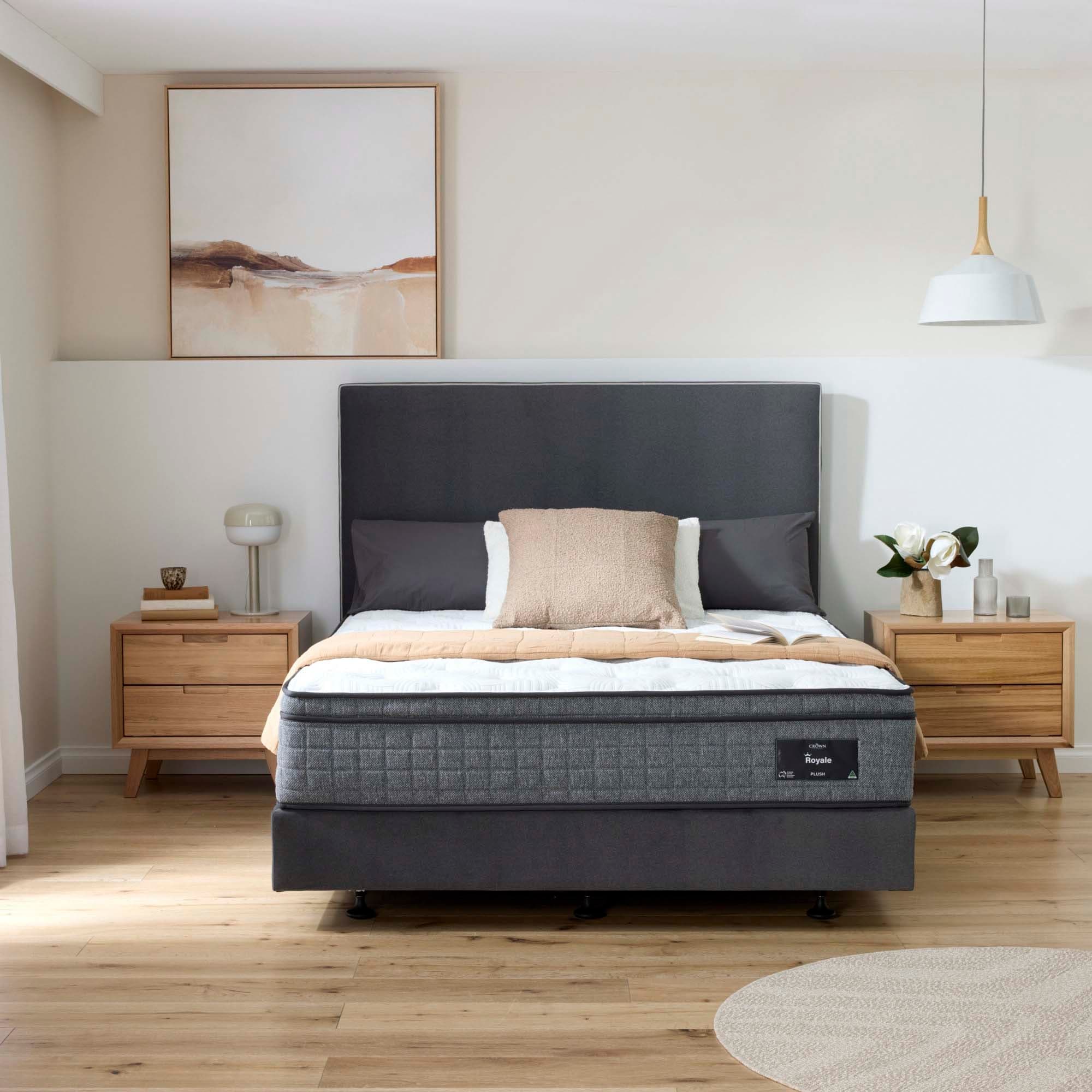 Lifestyle image of the  Royale Plush Qb Mattress from Forty Winks