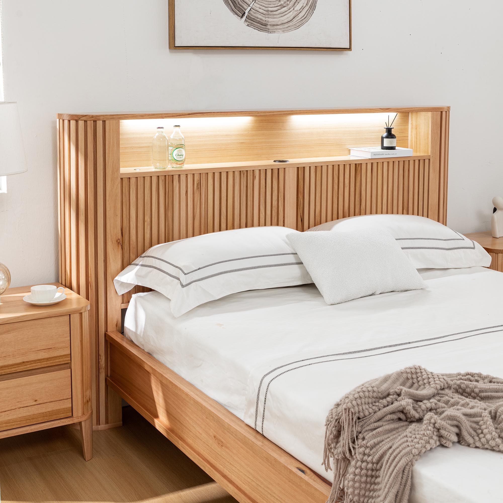 Lifestyle image of the  Royce Qb Bed W/Bookend & Usb & Led from Forty Winks