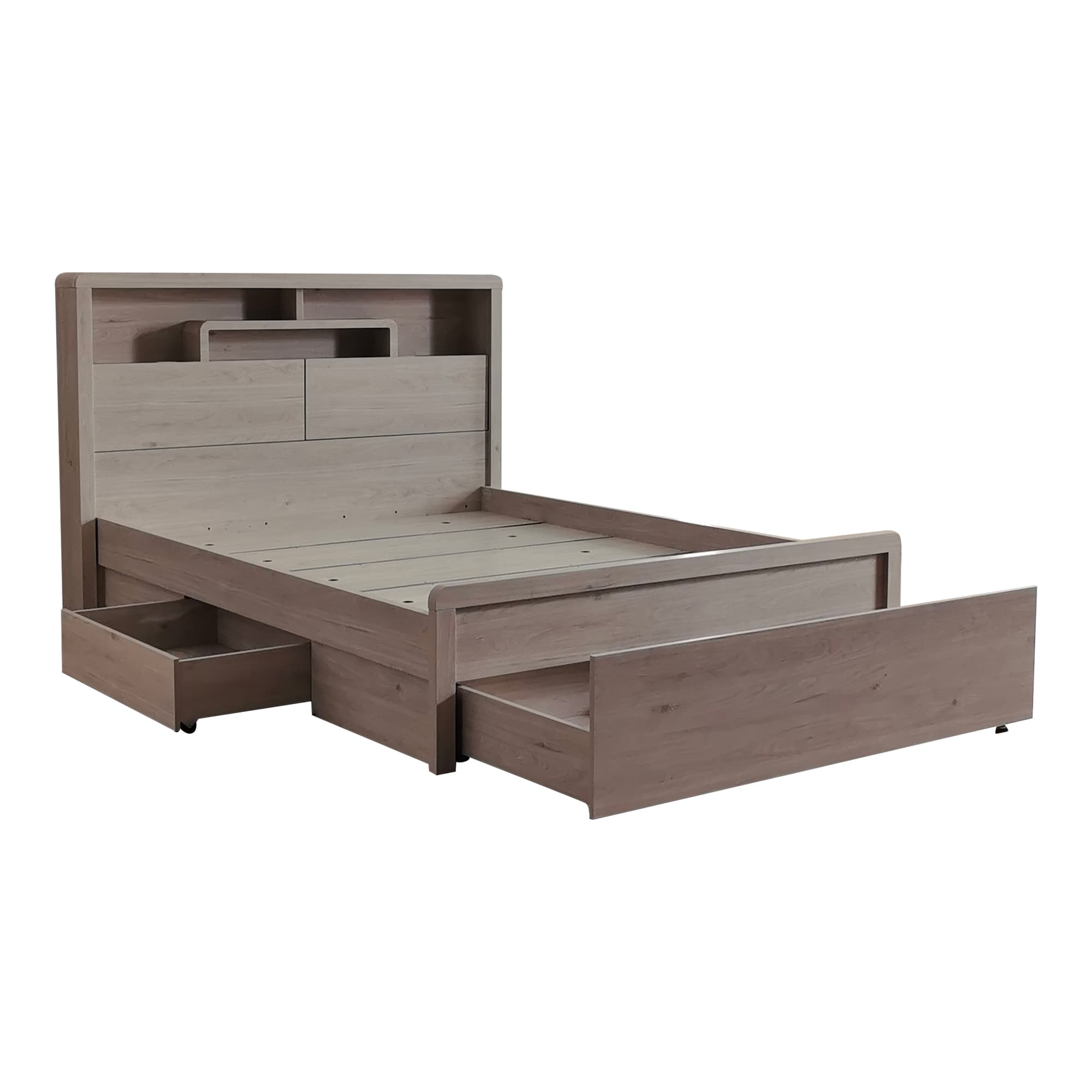 Product image of the  Aria (Milan Oak) Qb Bed W/3 Drawers from Forty Winks