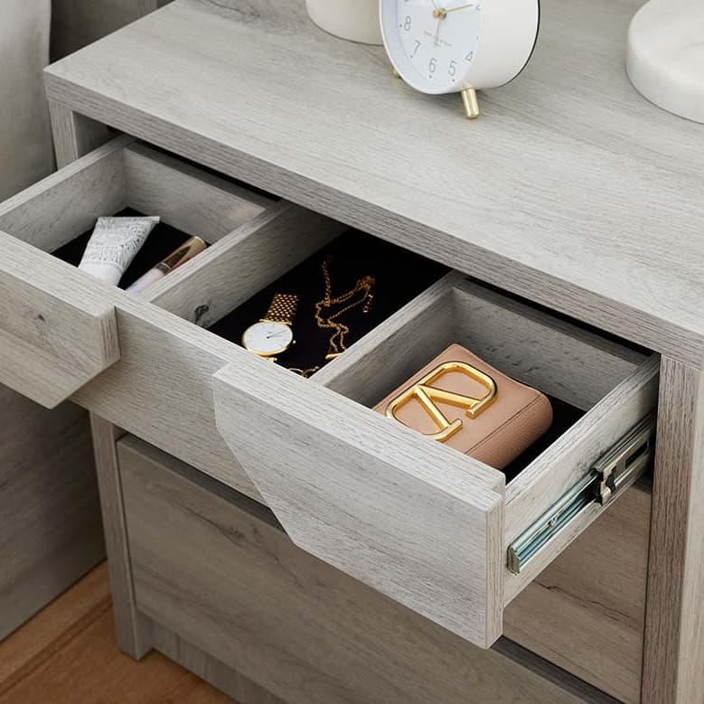Lifestyle image of the  Sovereign Bedside Table from Forty Winks