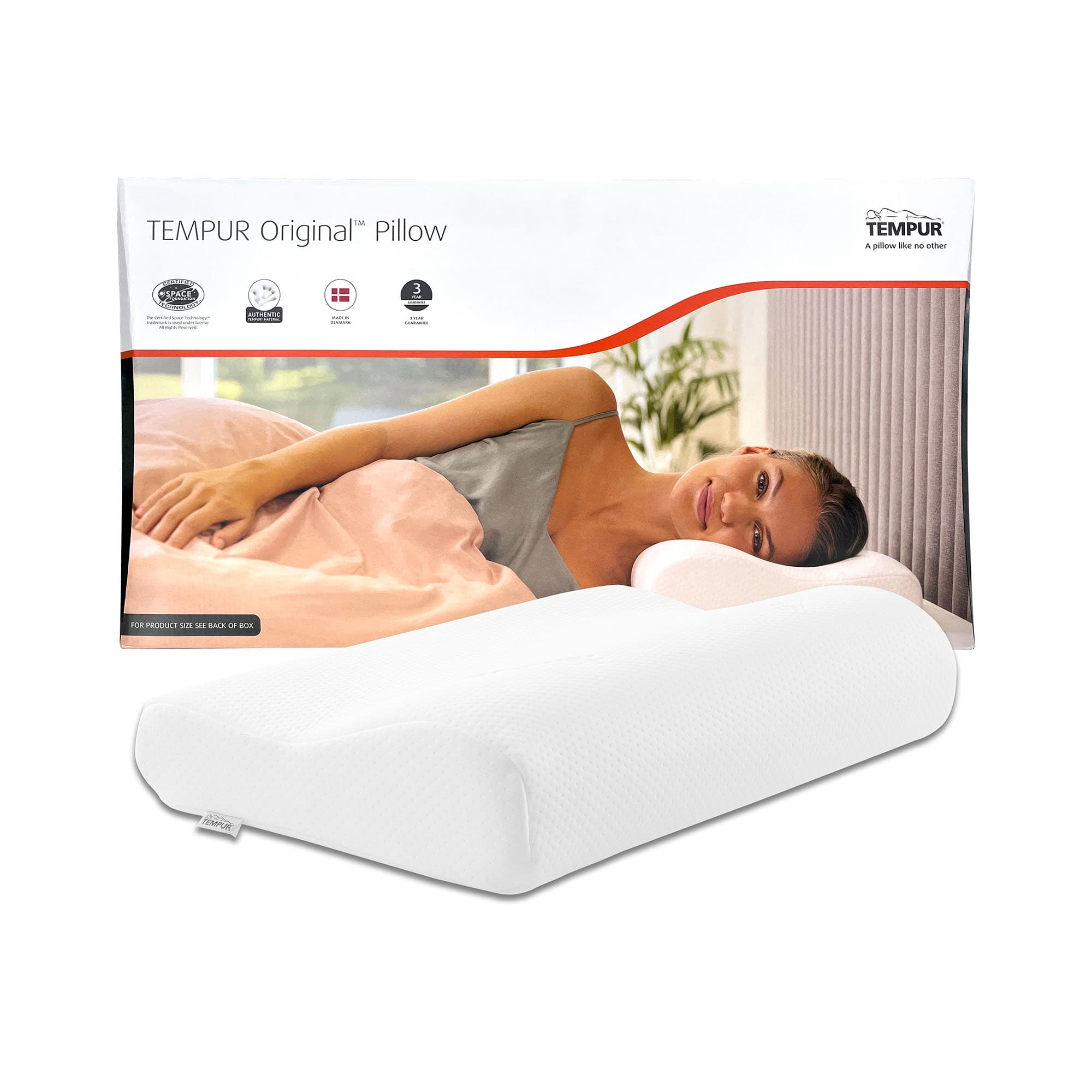 Lifestyle image of the  Tempur Pillow Original Q/Med 61X31X10/7 from Forty Winks