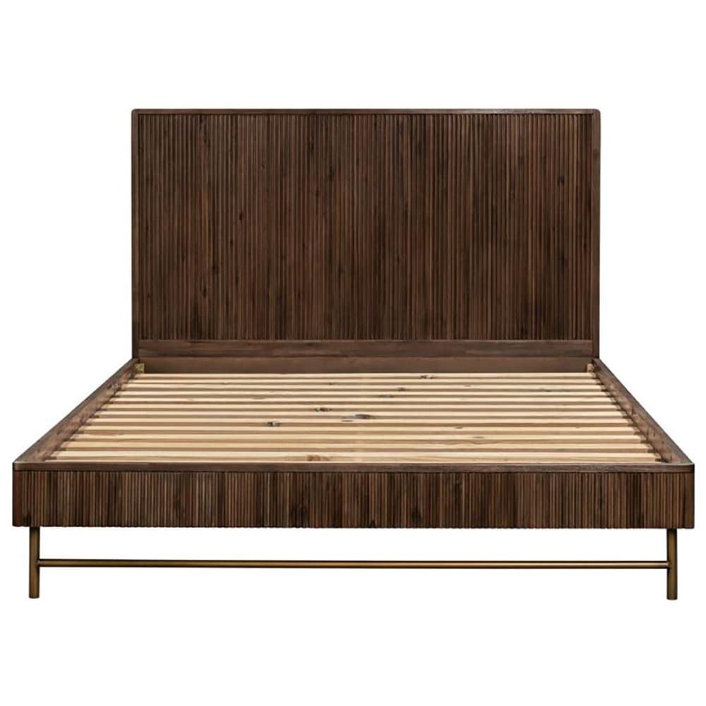 Lifestyle image of the  Razzo Queen Bed Madera Oak from Forty Winks