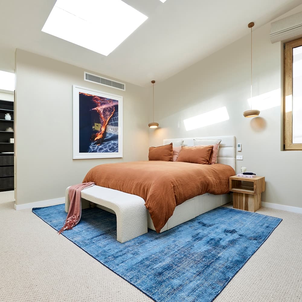 Lifestyle image of the  Archie Stool 120Cm Ovis Ivory from Forty Winks