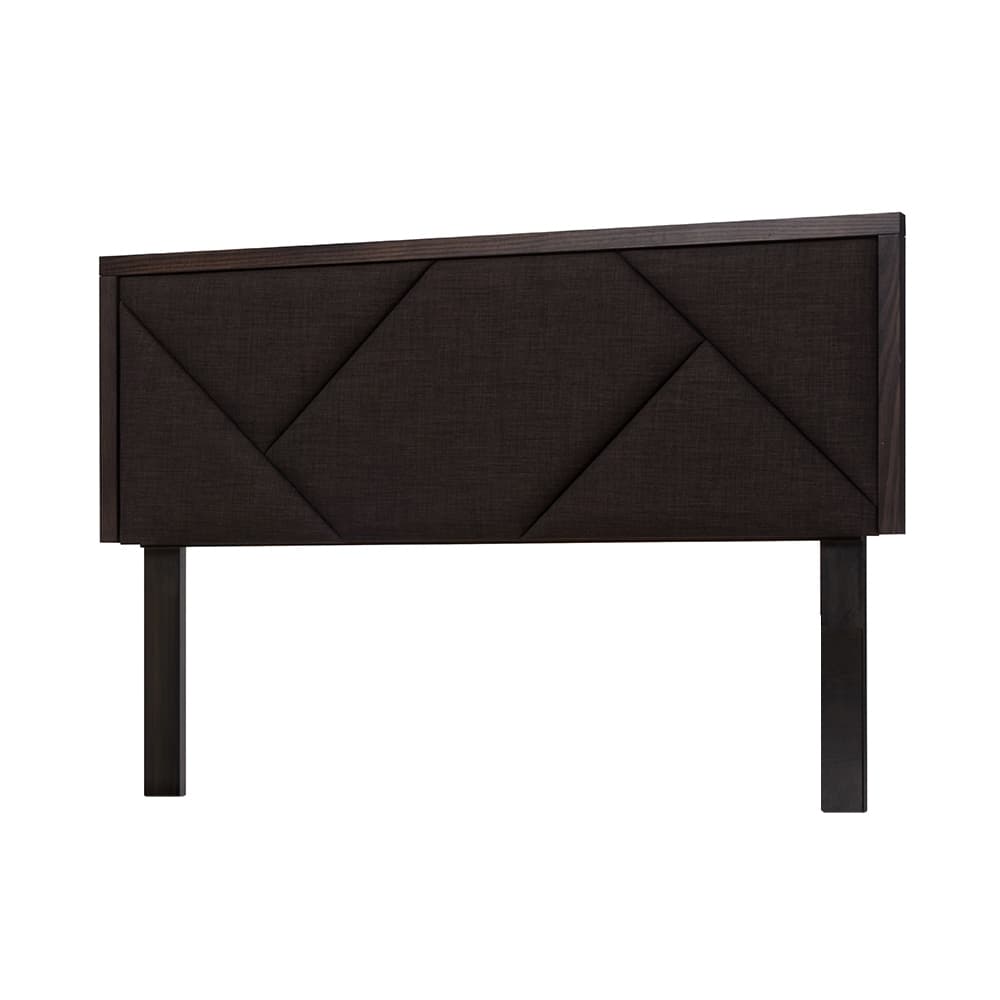 Lifestyle image of the  City X Qb Bedhead Tile Upholstered W/Border (Charcoal, Cargo Graphite) from Forty Winks