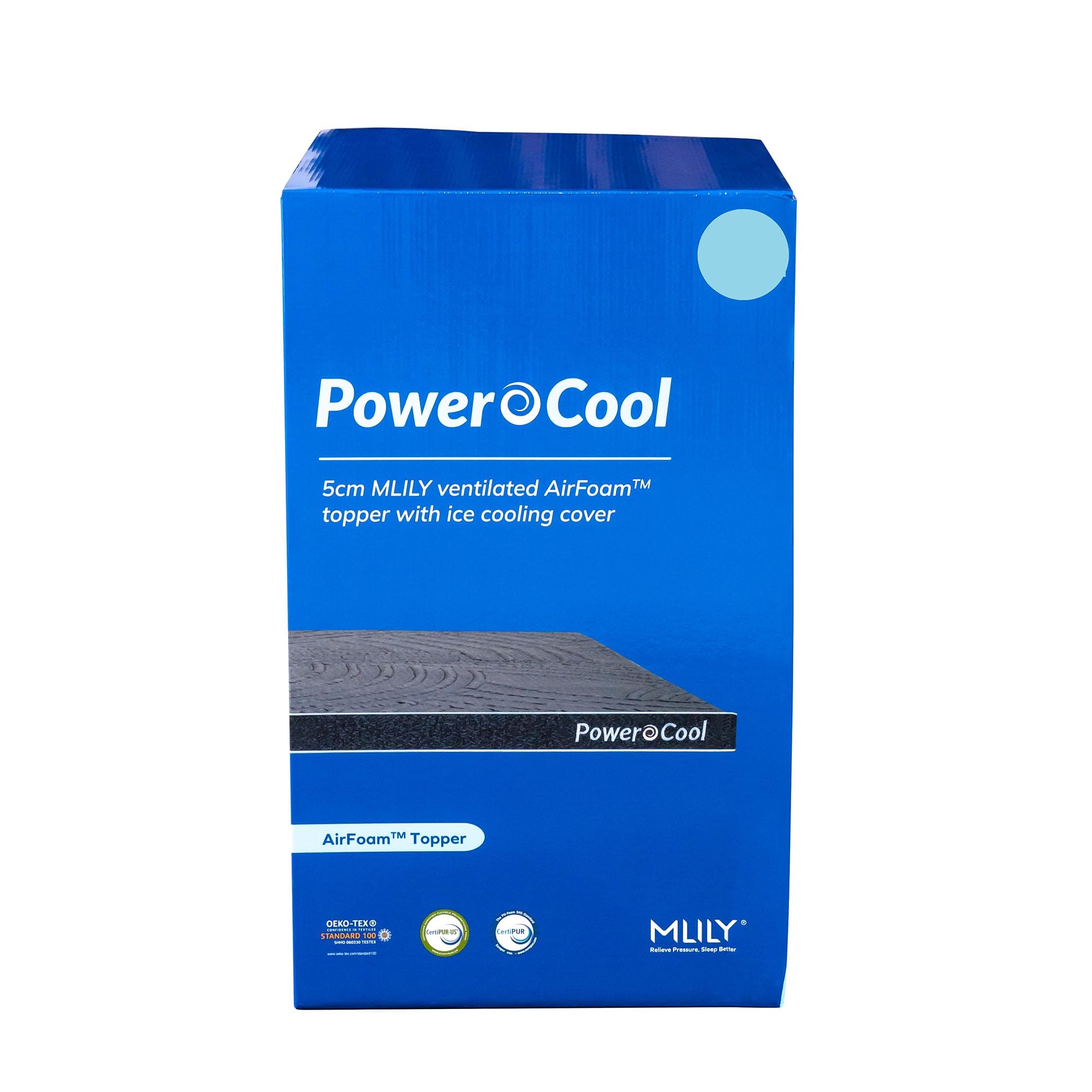 Detail image of the  Mlily Powercool Qb Topper 5Cm from Forty Winks
