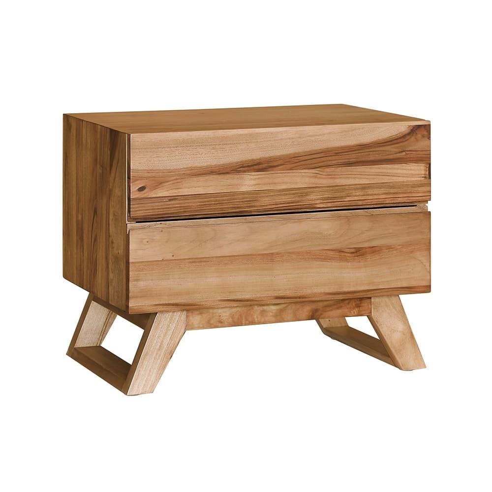 Lifestyle image of the  Byron Bedside Table 2 Drawer from Forty Winks