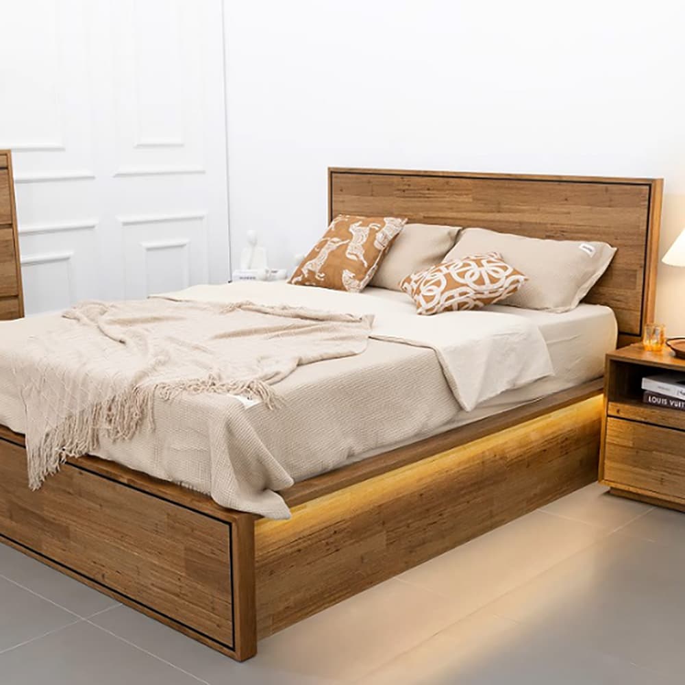Lifestyle image of the  Colorado Qb Bed W/Led & Usb & Gas Lift from Forty Winks
