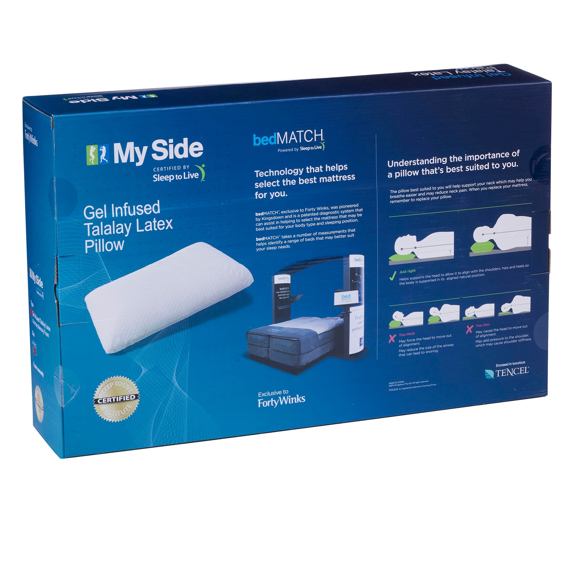 Product image of the  Myside Pillow Talalay Latex C from Forty Winks