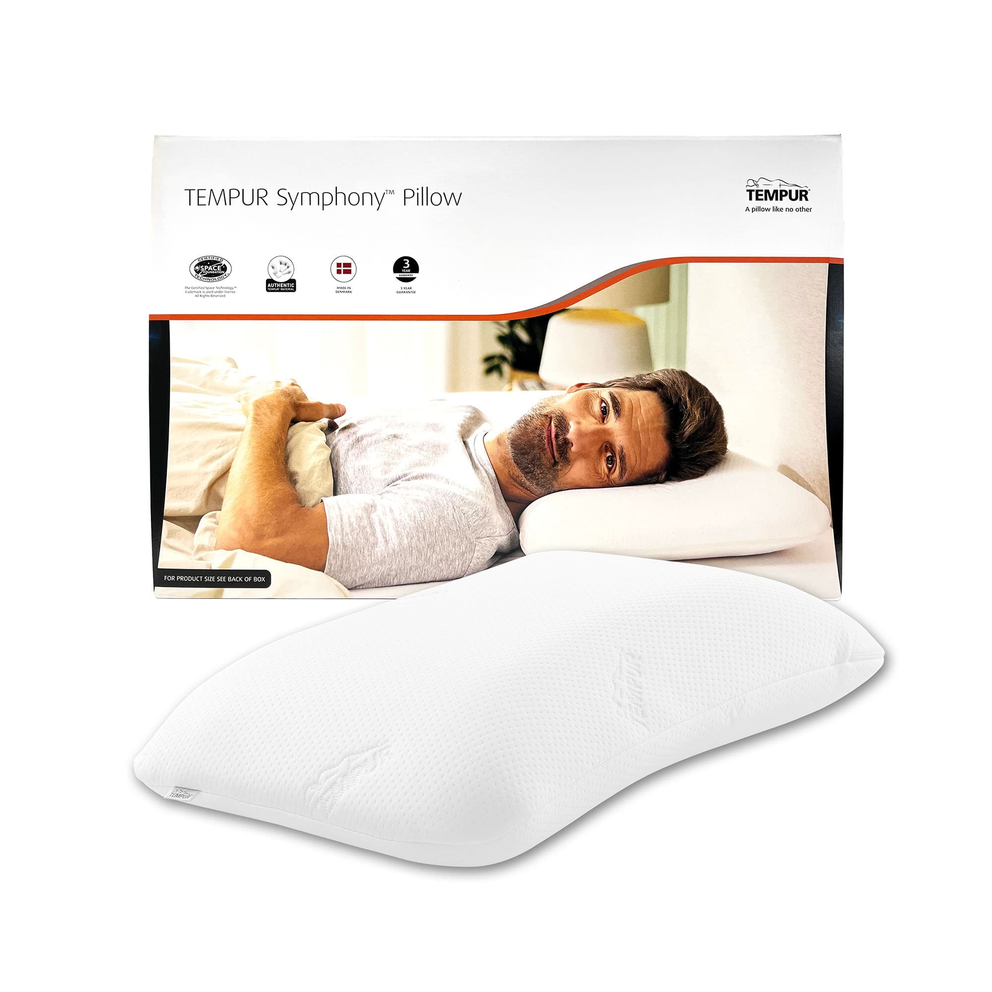 Lifestyle image of the  Tempur Pillow Symphony Lge 63X43X14 from Forty Winks