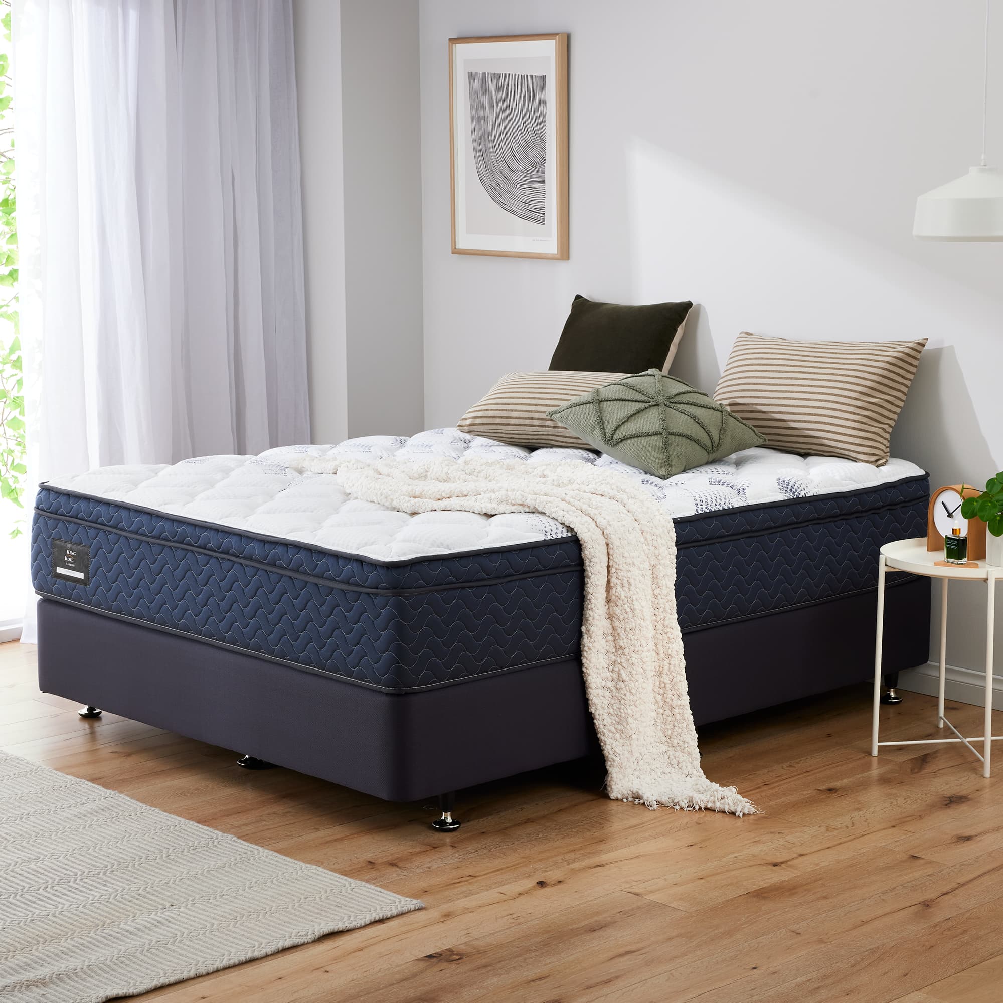Lifestyle image of the  Malibu Plush Qb Mattress from Forty Winks
