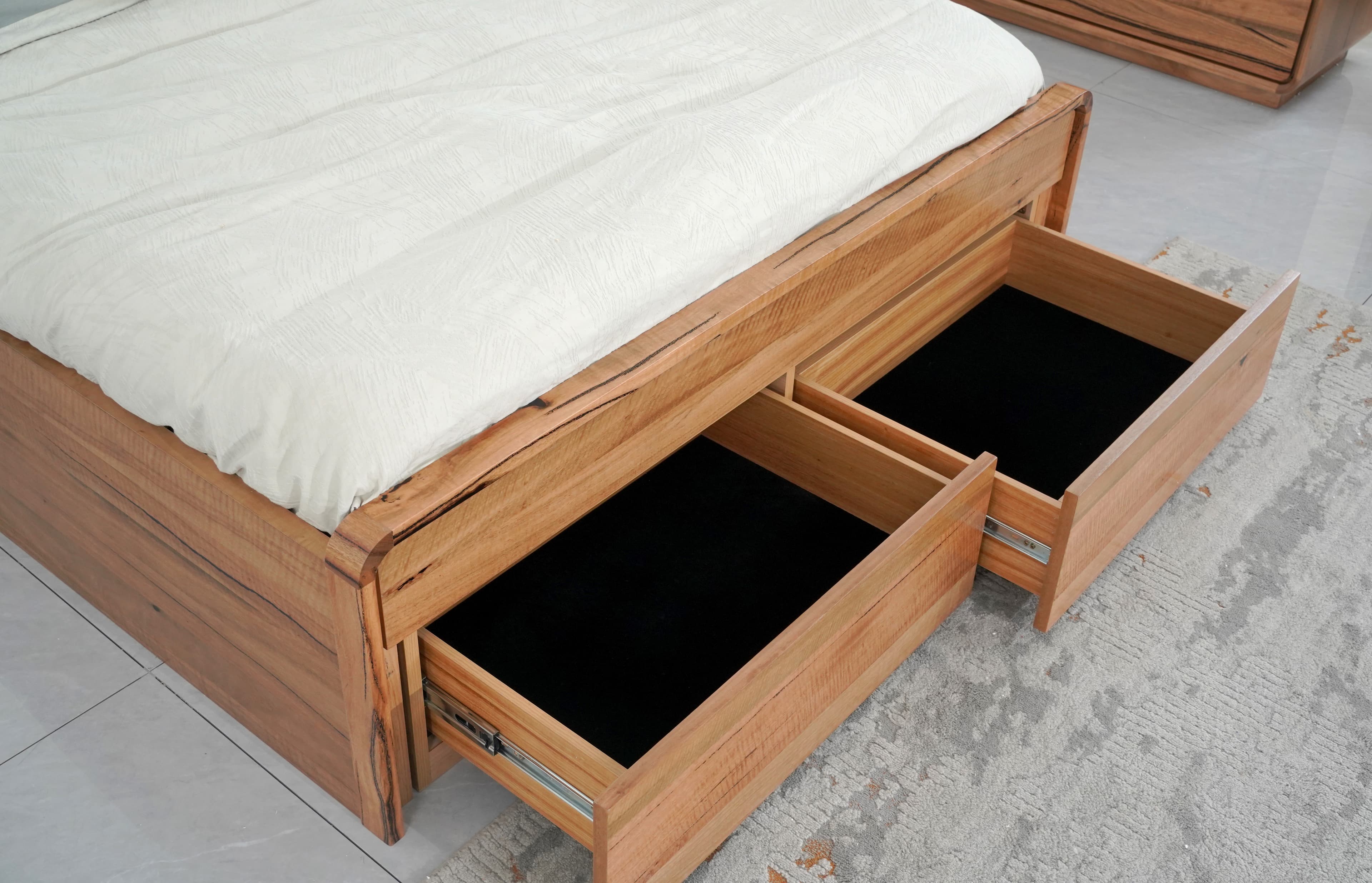 Detail image of the  Macquarie Qb Bed W/Gas Lift & Drawers from Forty Winks