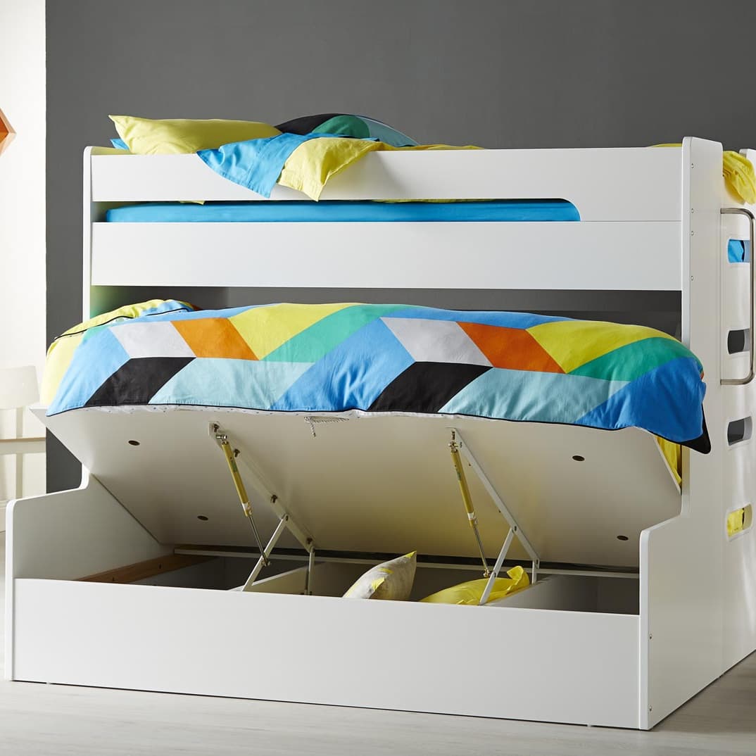 Lifestyle image of the  Venus Sb/Db Bunk W/ Gas Lift (White) from Forty Winks