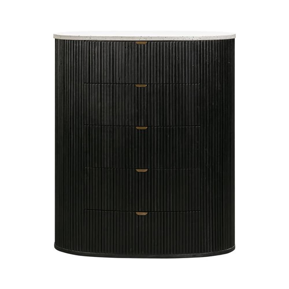 3D image of the  Razzo Tallboy 5Drw Black from Forty Winks