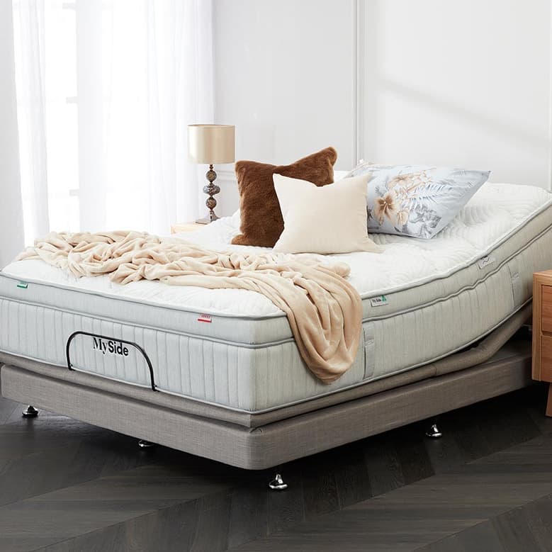 Lifestyle image of the  Myside Gen 5 Qb Mattress Green/Red from Forty Winks