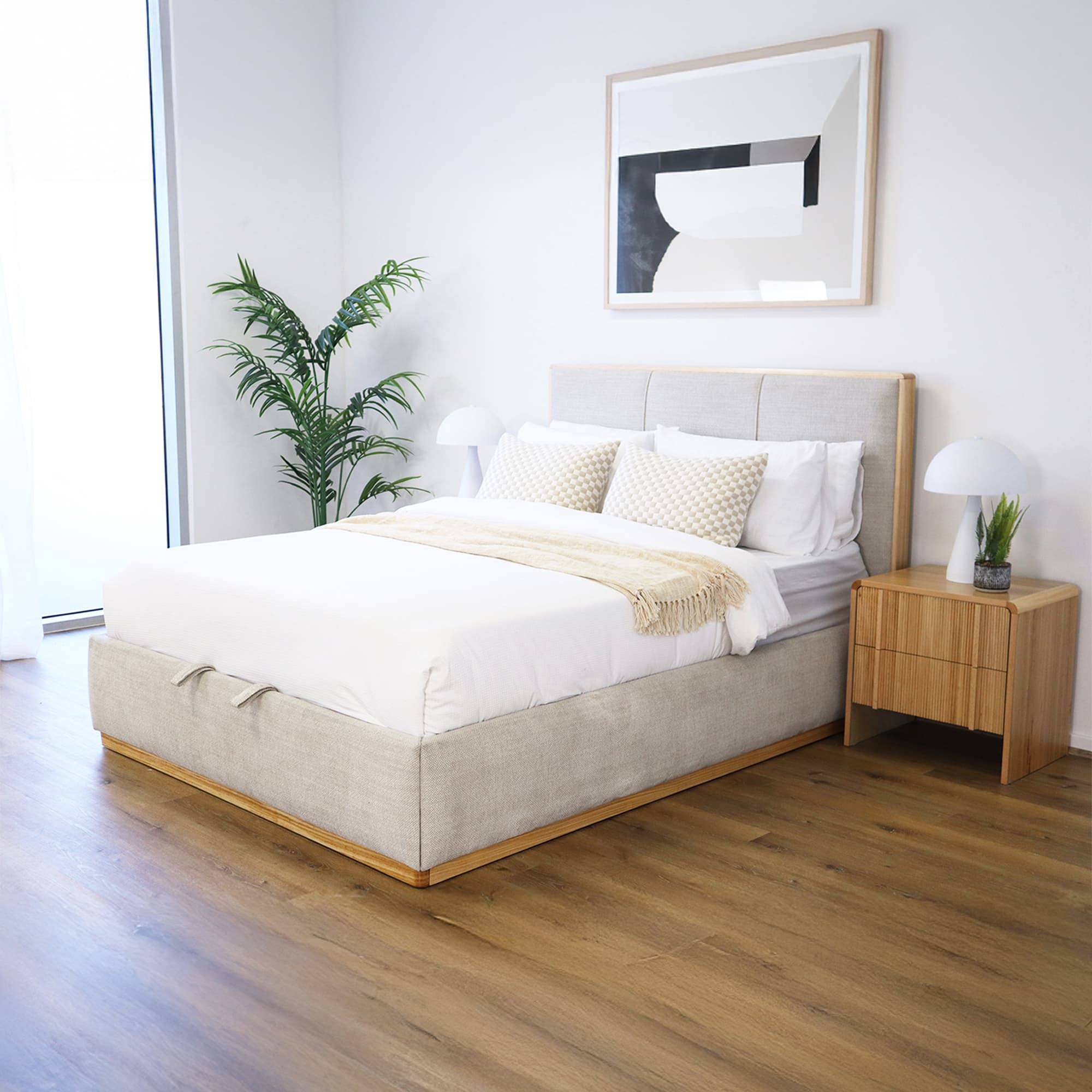 Lifestyle image of the Bowen Qb Bed W/Gas Lift from Forty Winks