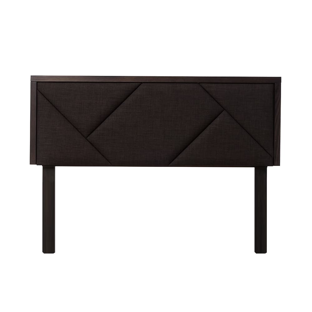 3D image of the City X Qb Bedhead Tile Upholstered W/Border (Charcoal, Cargo Graphite) from Forty Winks