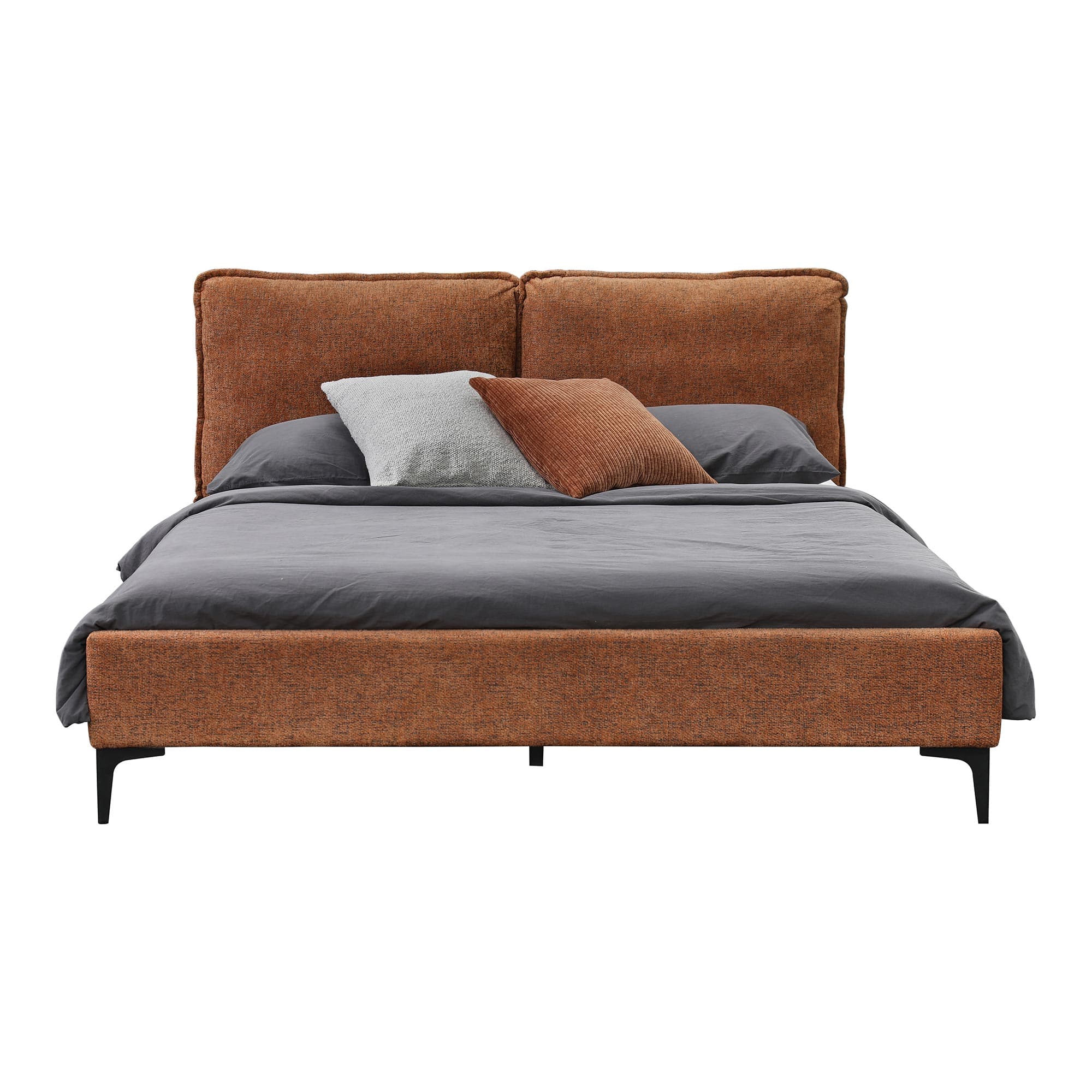 Product image of the  Lara Qb Upholstered Bed (Rust) from Forty Winks