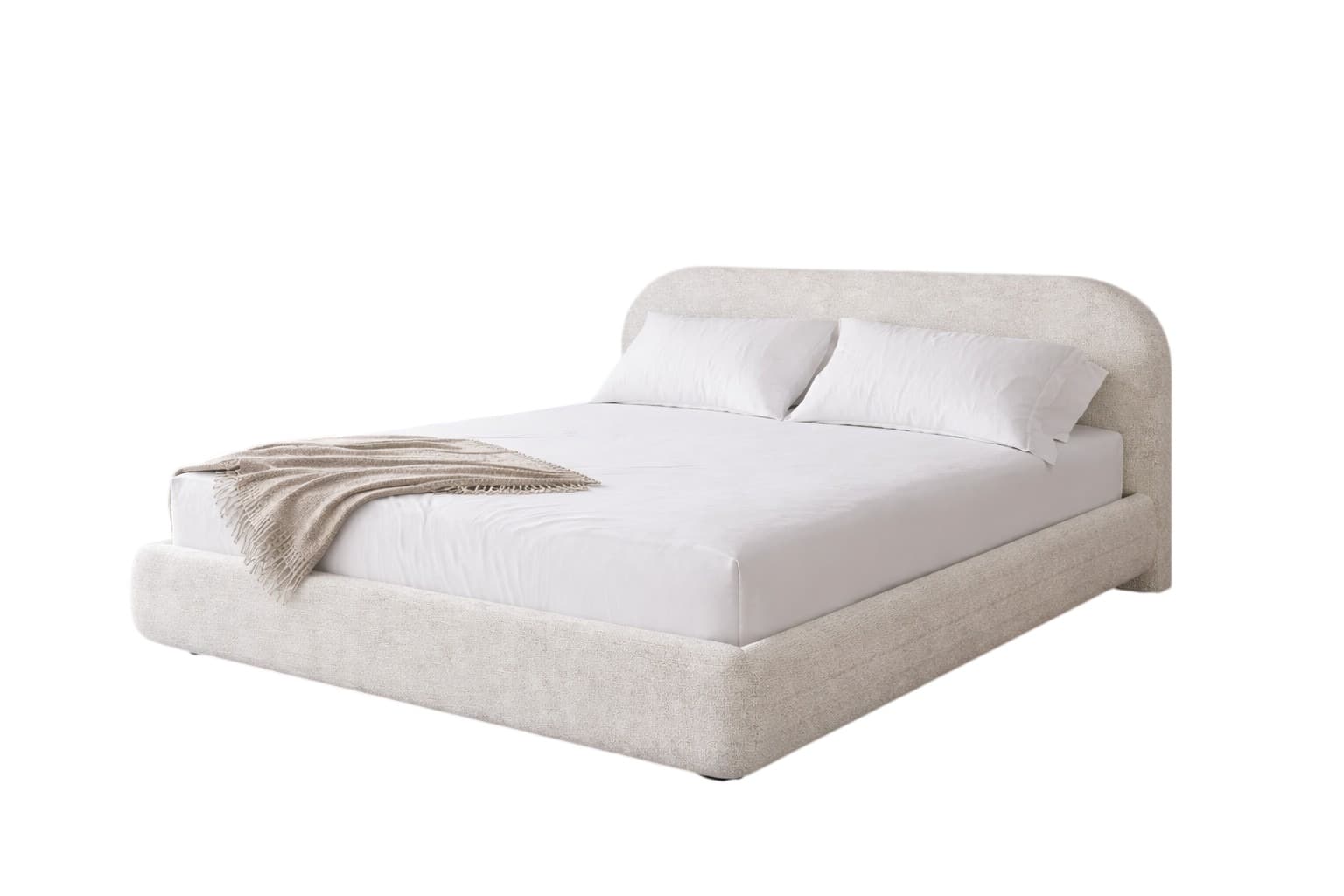 Product image of the  Lv Furniture Havana Bed Frame Qb Ivory from Forty Winks