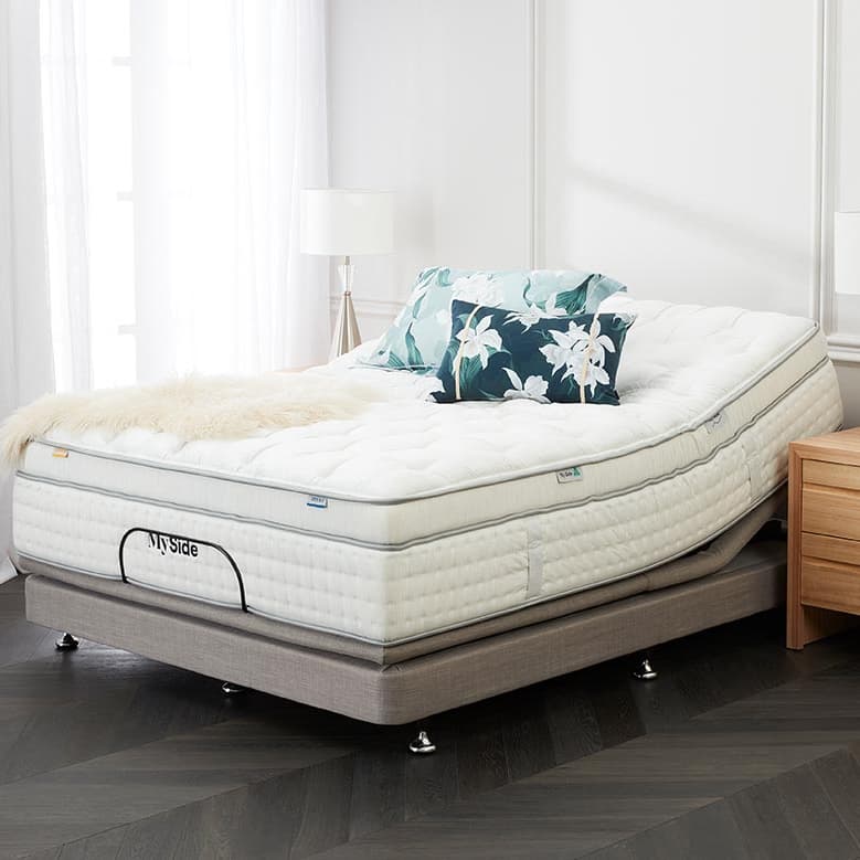 Lifestyle image of the  Myside Gen 9 Qb Mattress Gold/Blue from Forty Winks