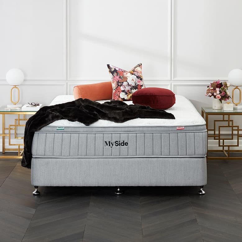 Lifestyle image of the  Myside Gen 1 Qb Mattress Green/Red from Forty Winks