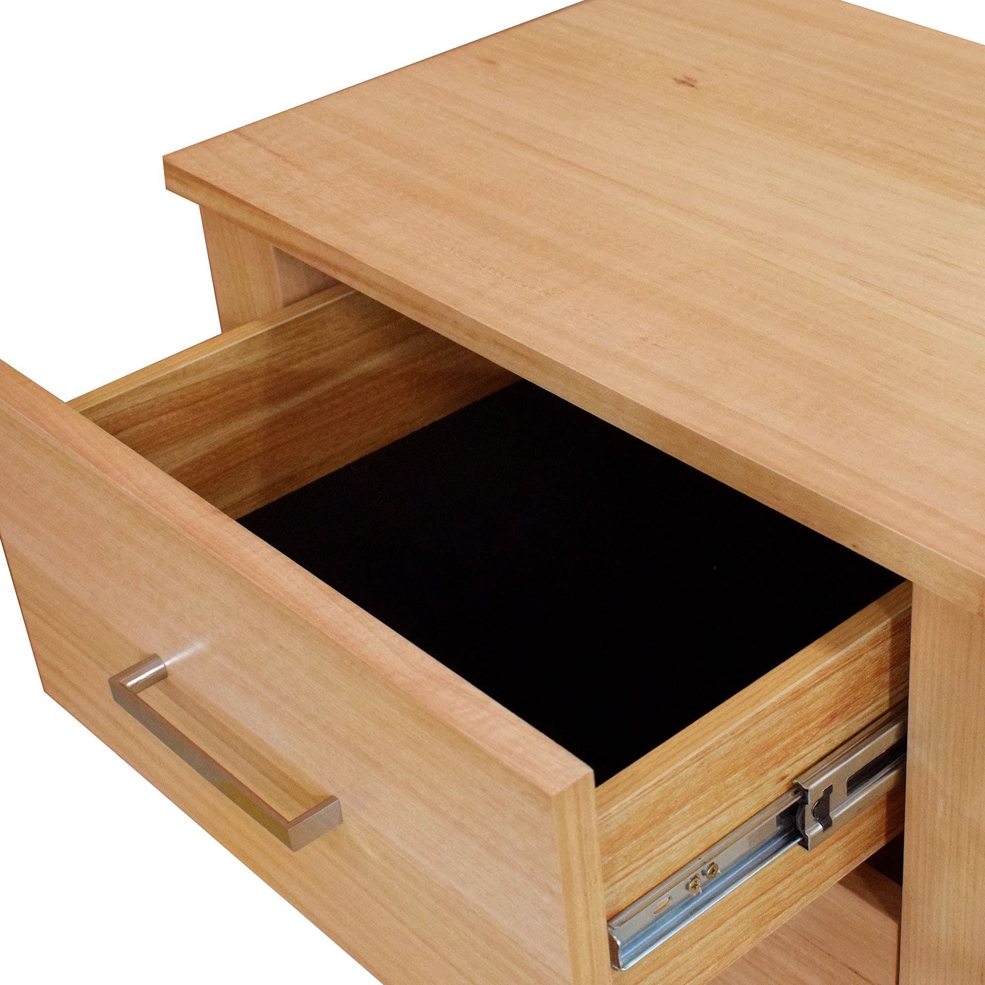 Detail image of the  Portland (Natural) Bedside Table 2 Drw from Forty Winks