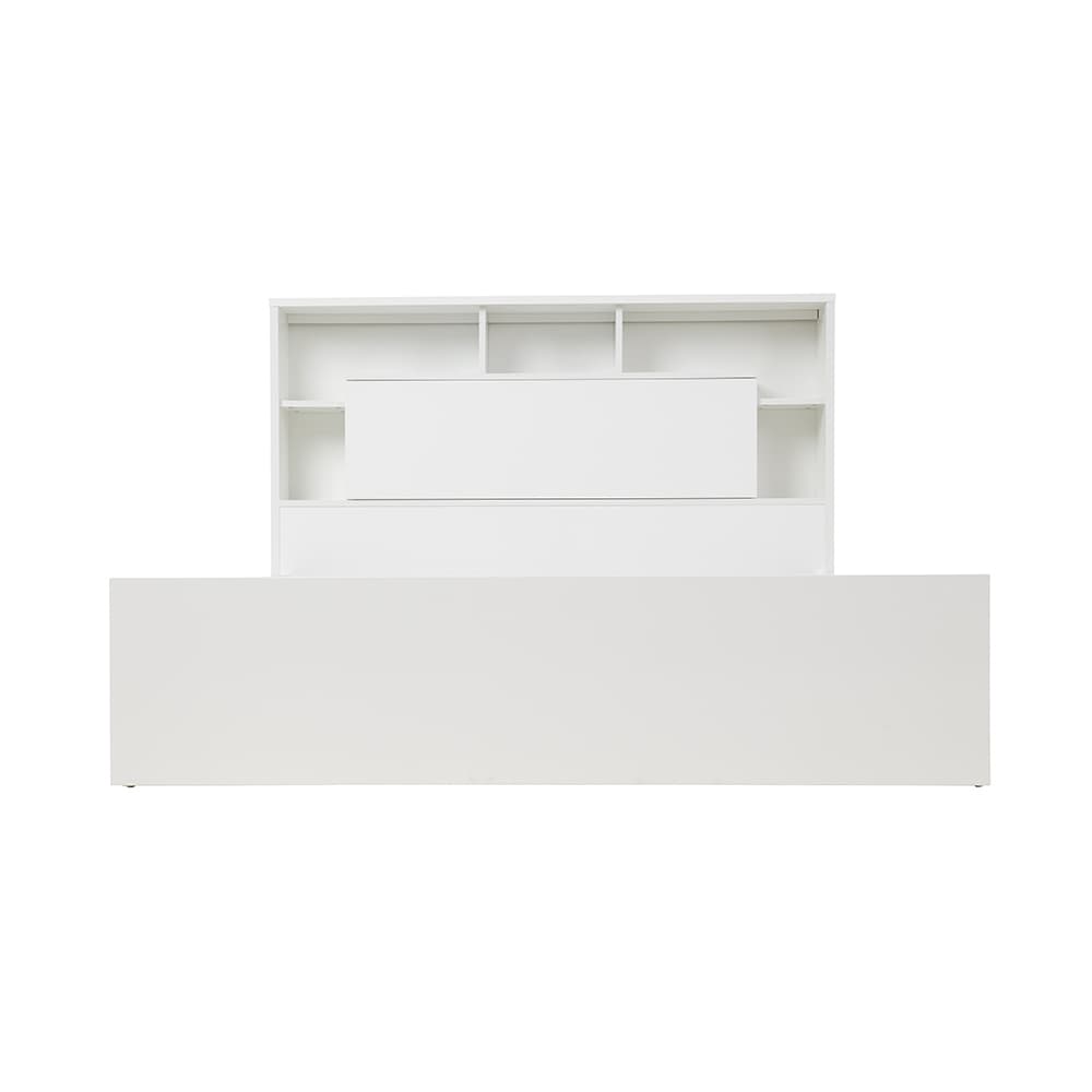 Product image of the  Argo Gloss White Qb Bed W/Gas Lift & End Drawer Base from Forty Winks